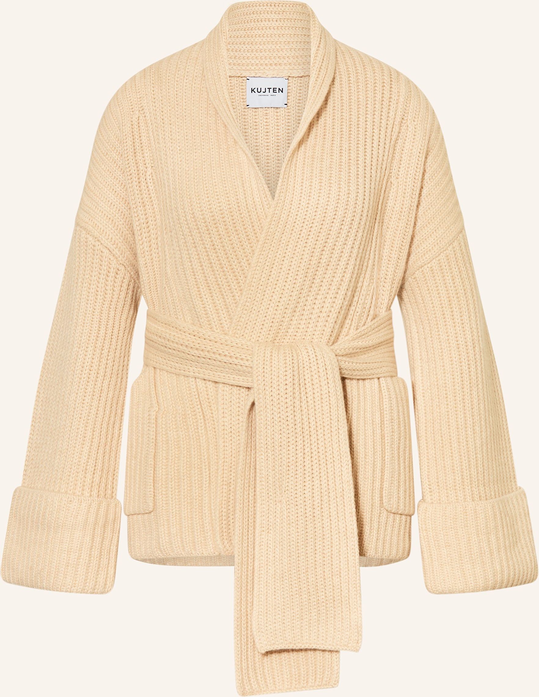 Kujten Strickjacke Kimchi Aus Cashmere beige