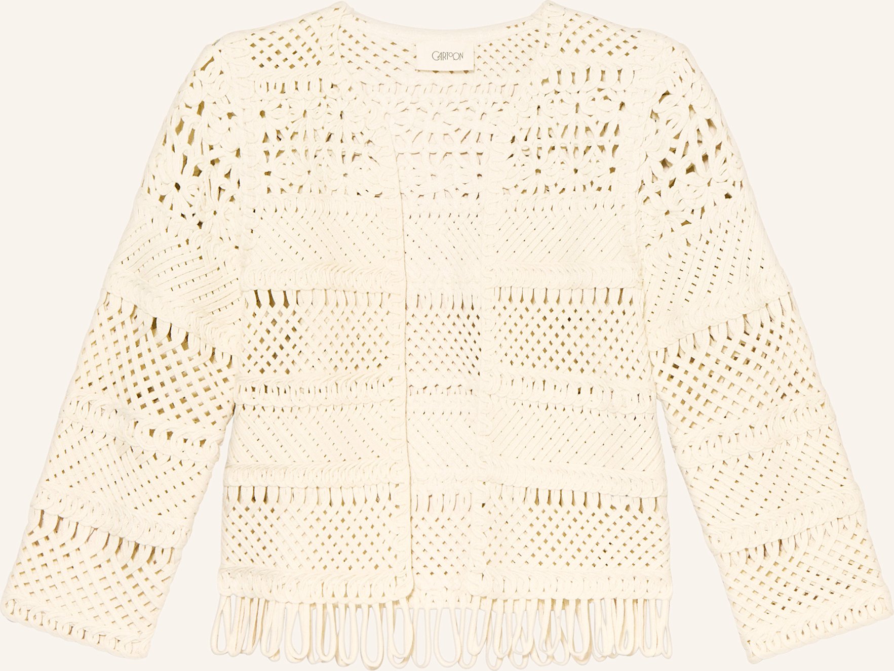 Cartoon Strickhülle weiss