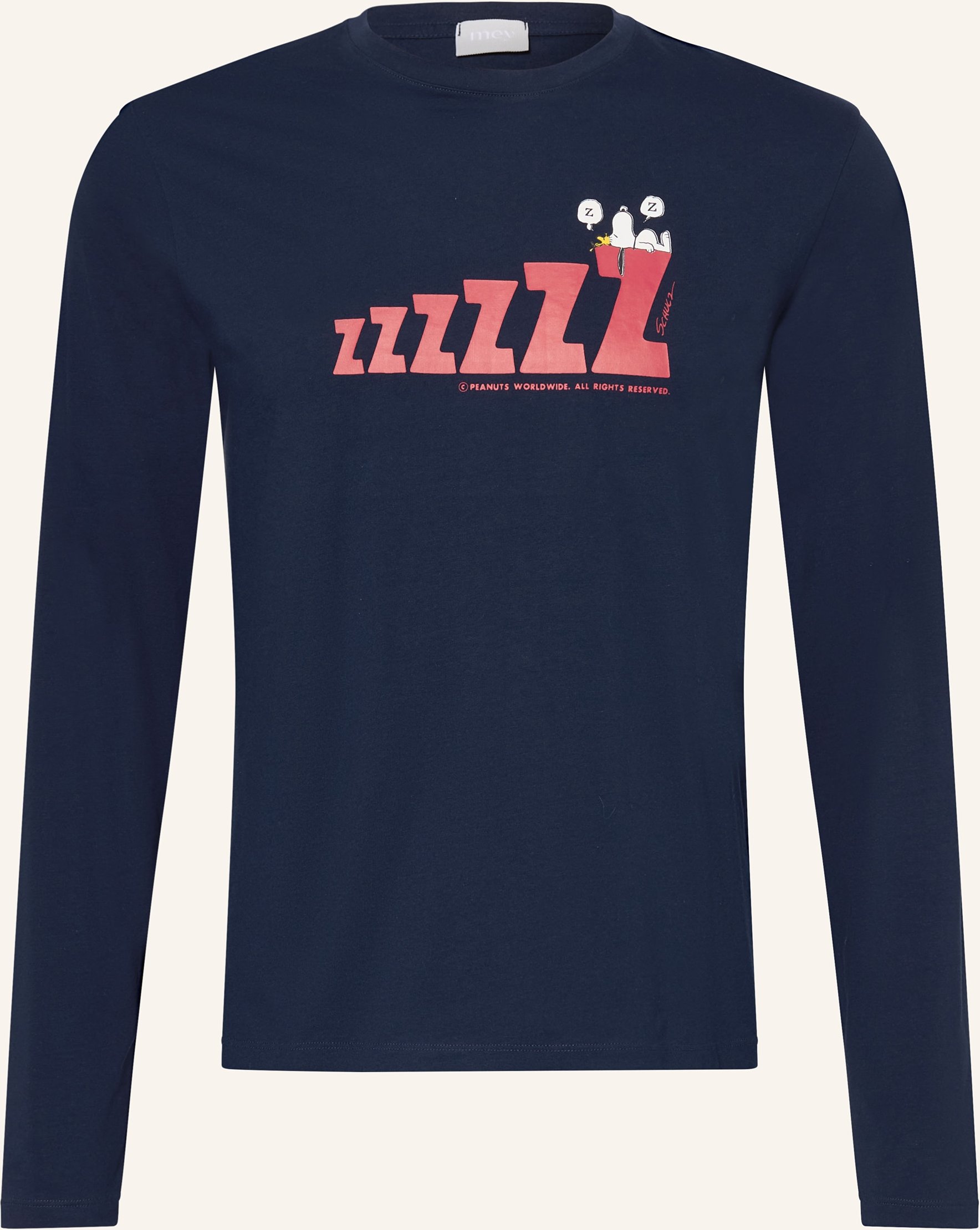 Mey Schlafshirt Serie Mey X Peanuts blau