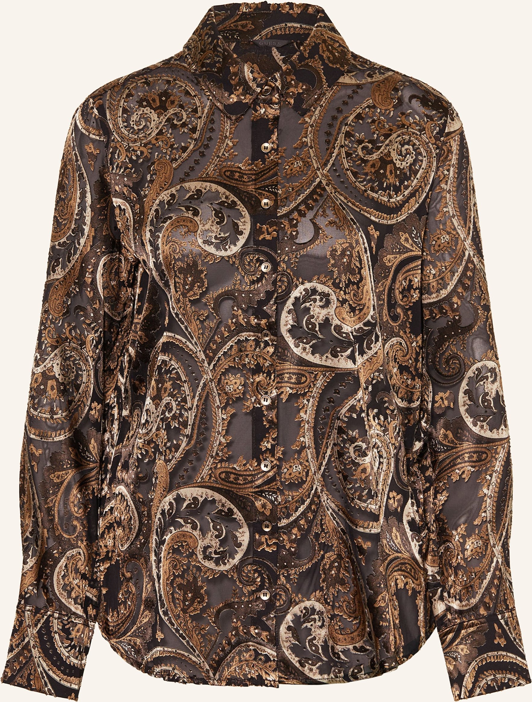 Guess Oversized-Hemdbluse Clarisse braun