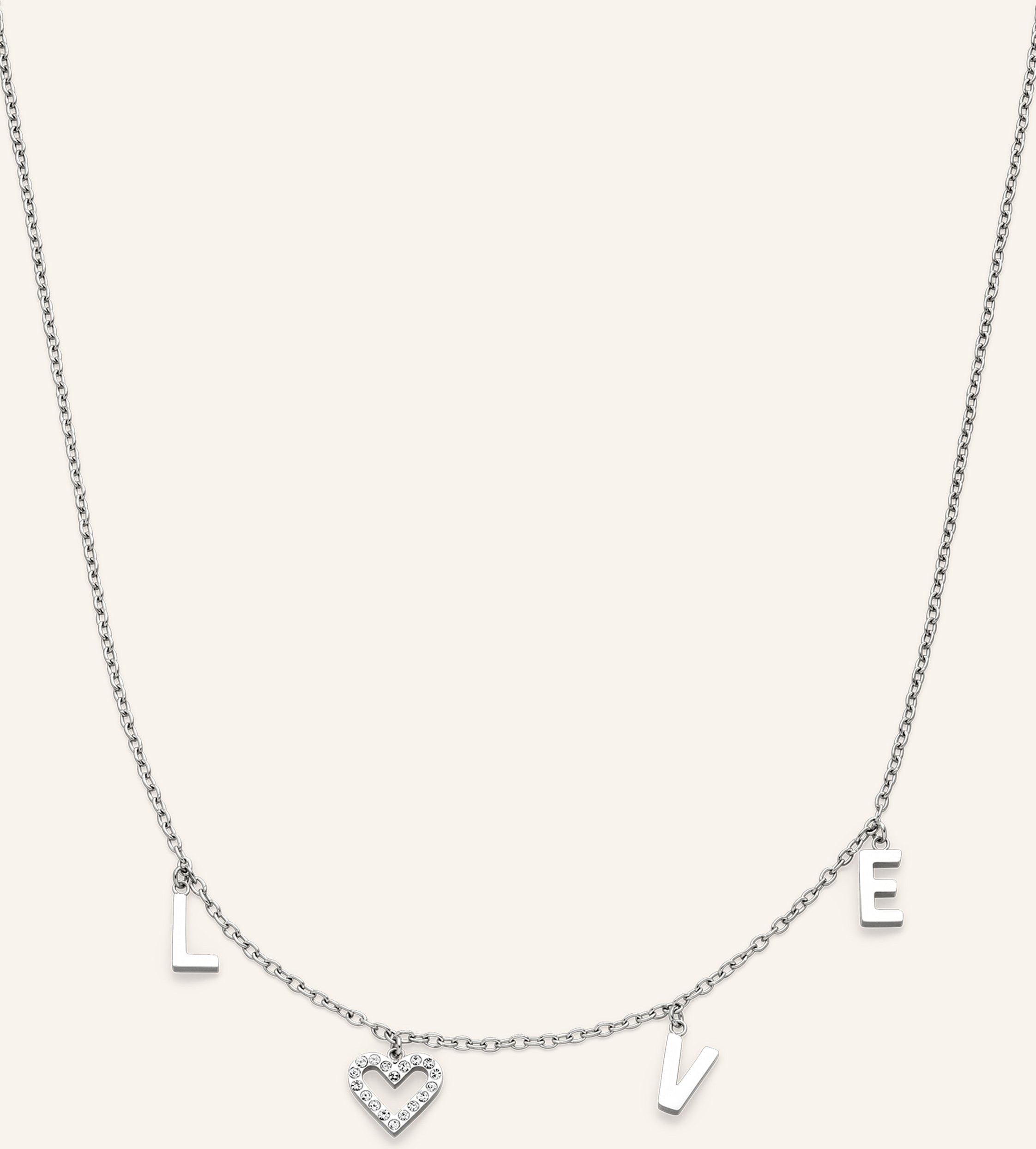 S.Oliver Halskette Aus Edelstahl silber