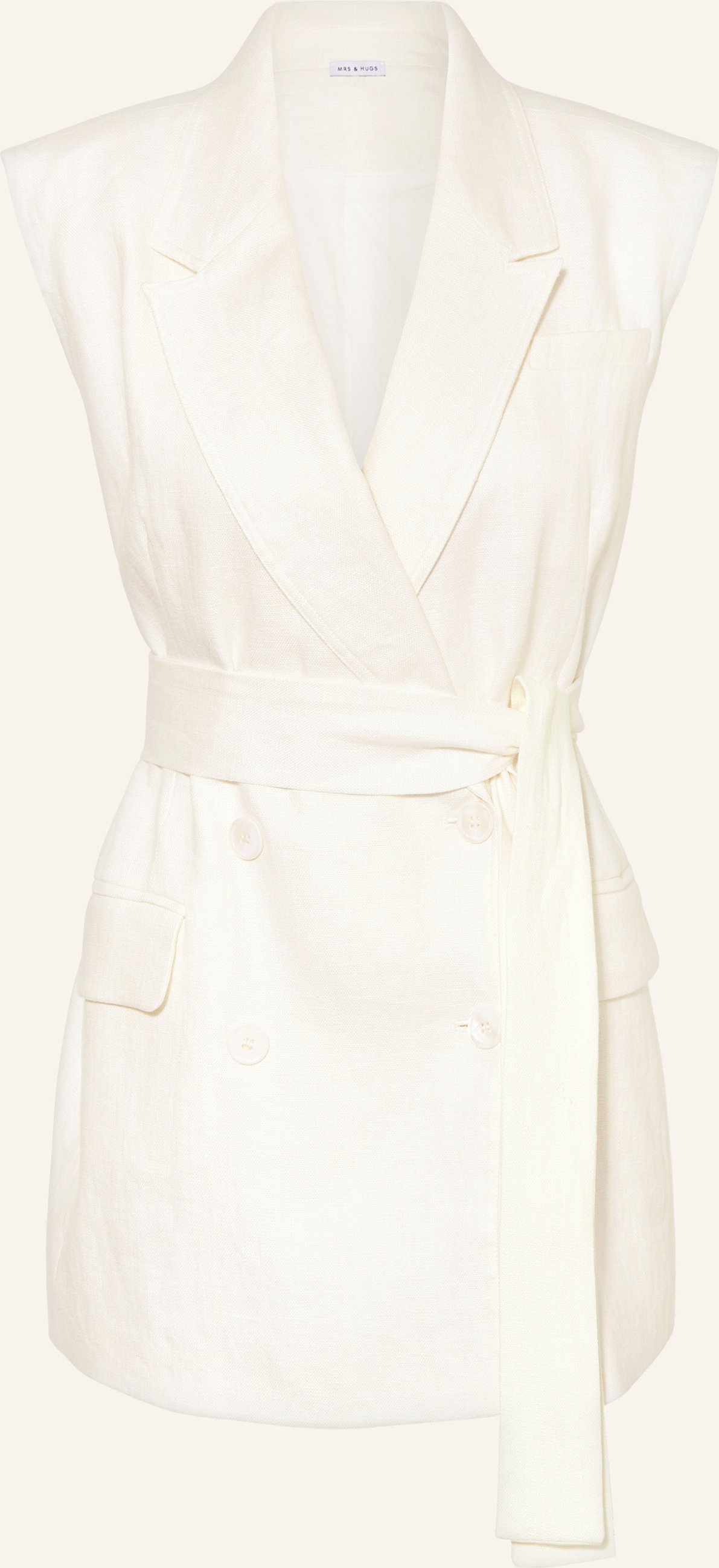 Mrs & Hugs Blazerweste weiss
