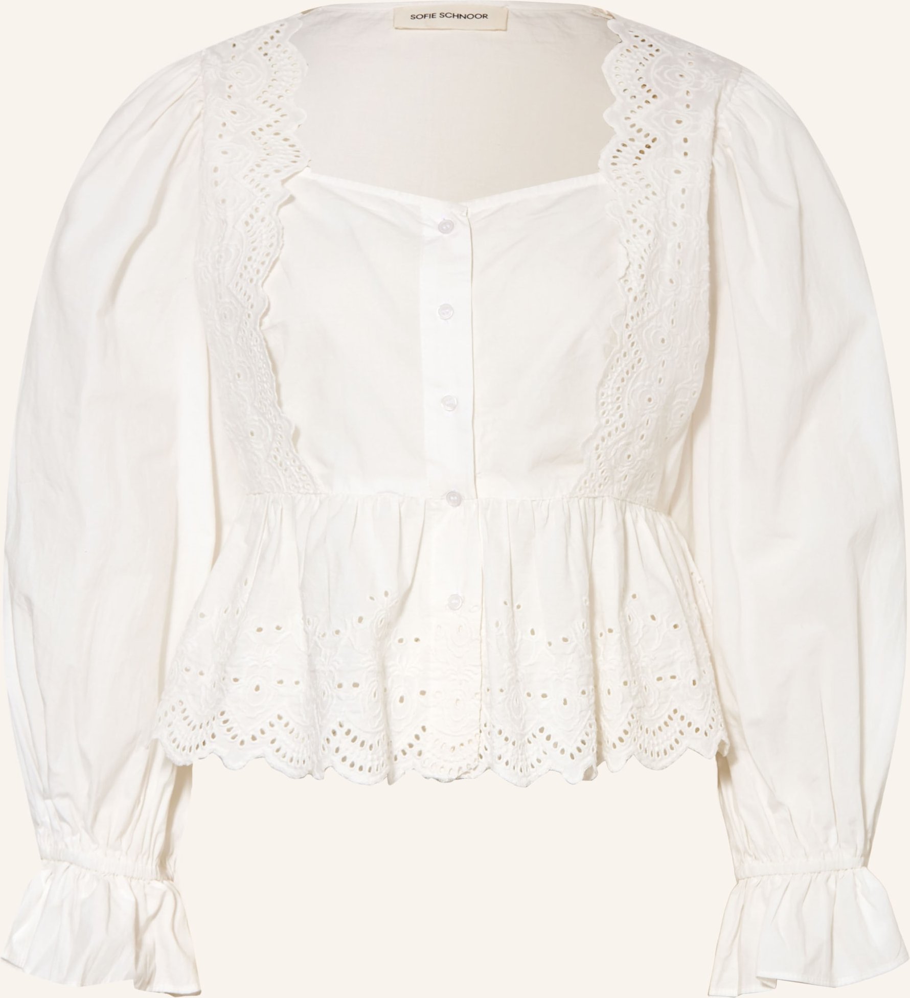 Sofie Schnoor Bluse Aria Mit Spitze beige