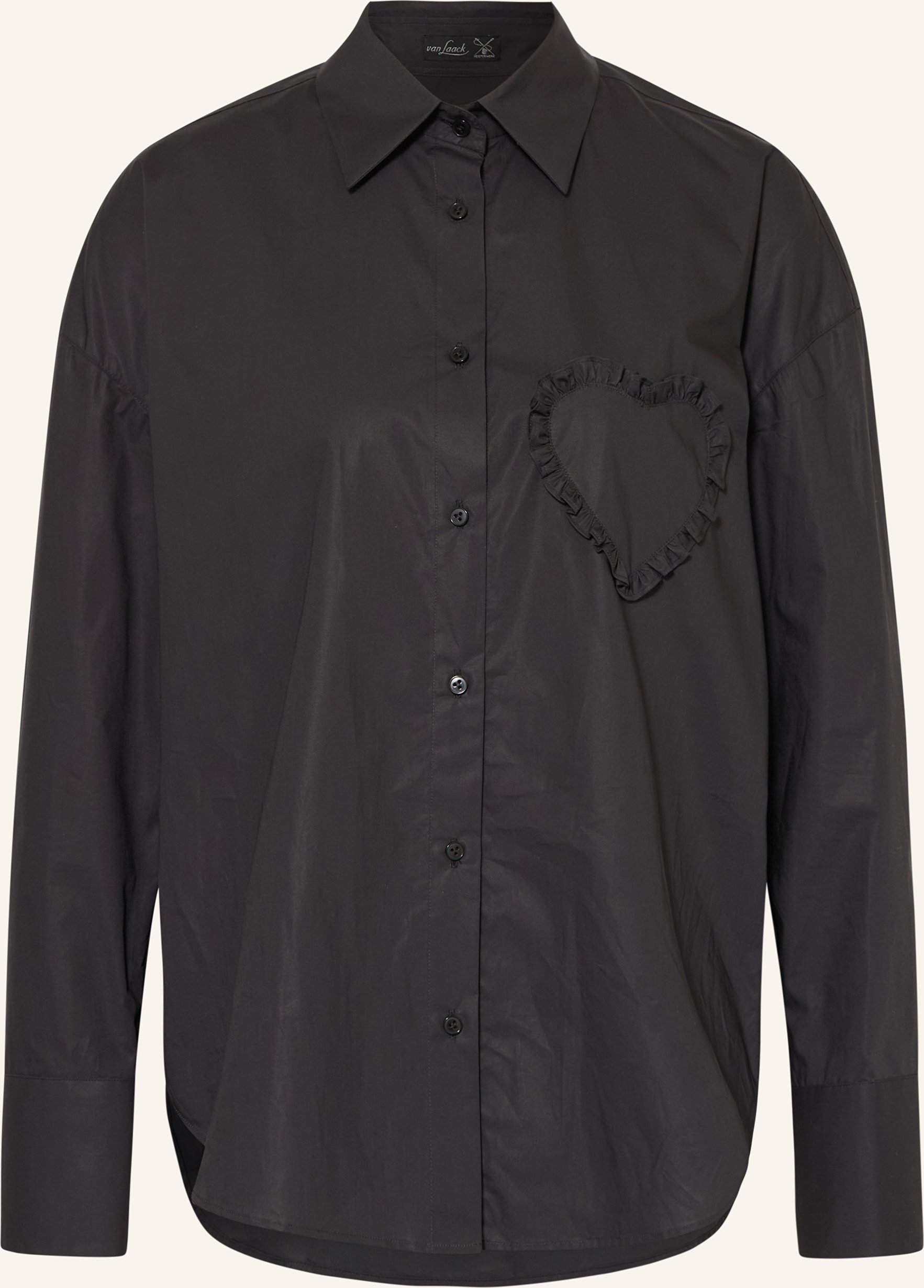 Van Laack Hemdbluse Vl-Besna-Appl Mit Rüschen schwarz