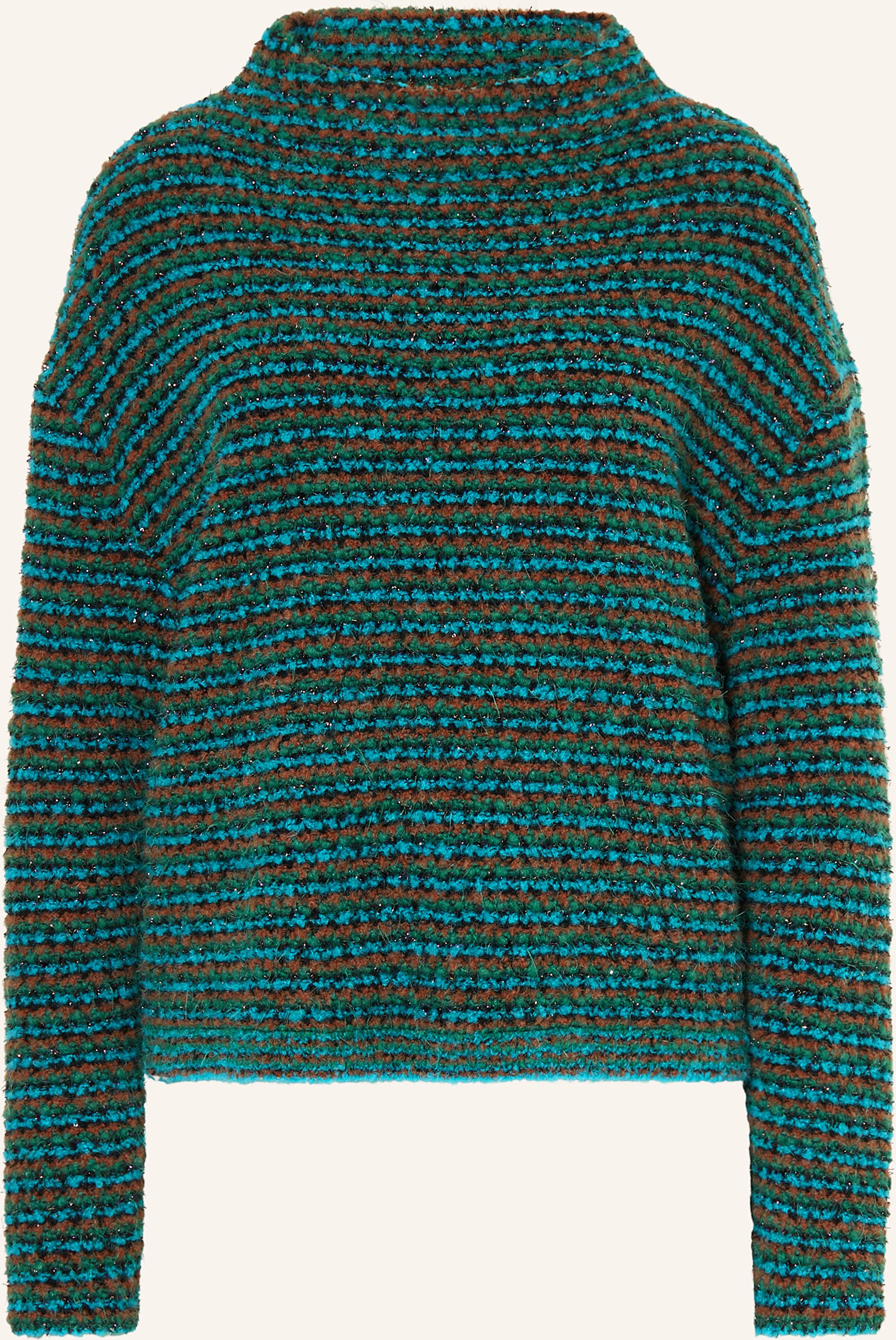 Marc Cain Bouclé-Pullover Mit Glitzergarn gruen
