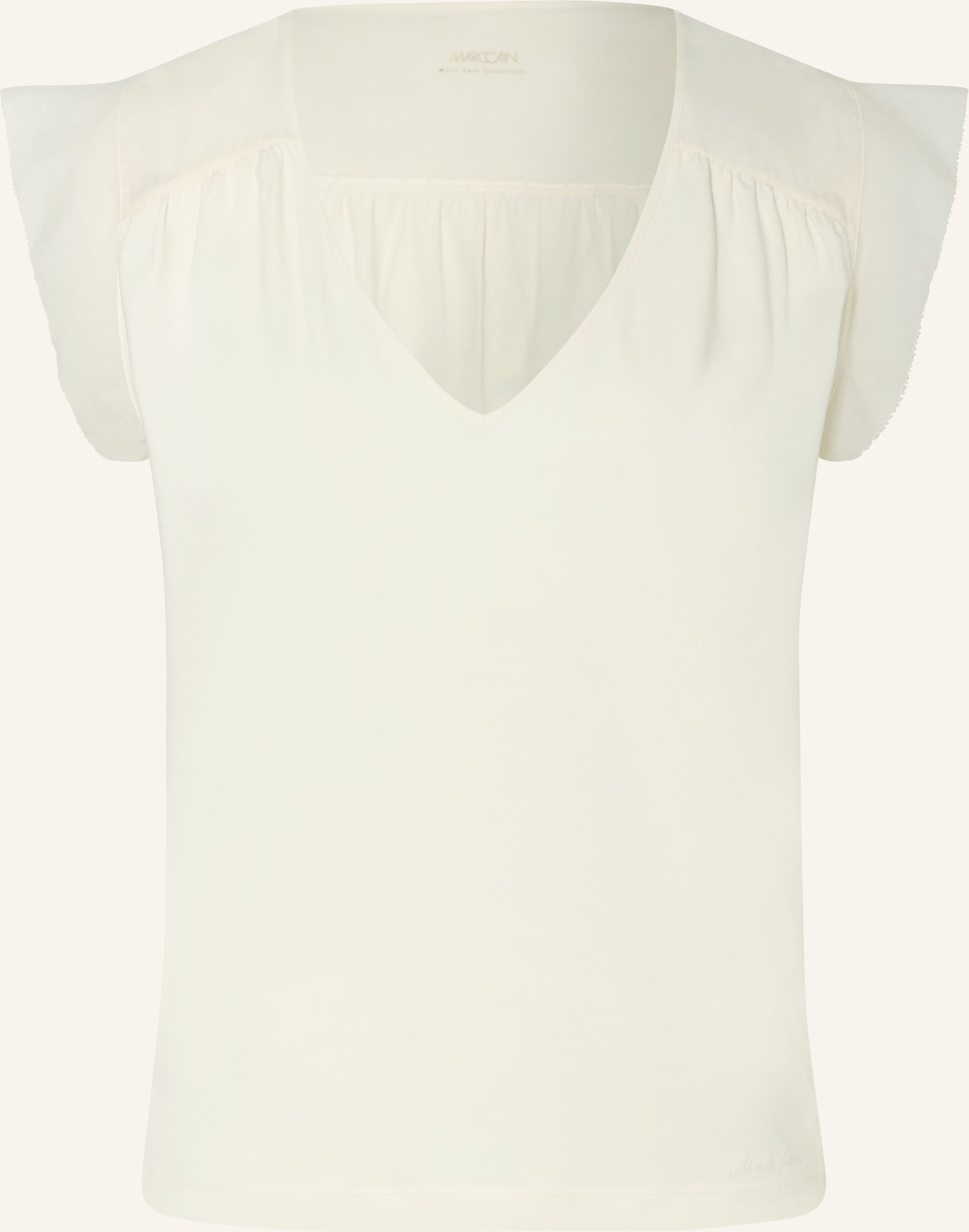 Marc Cain Top Im Materialmix weiss