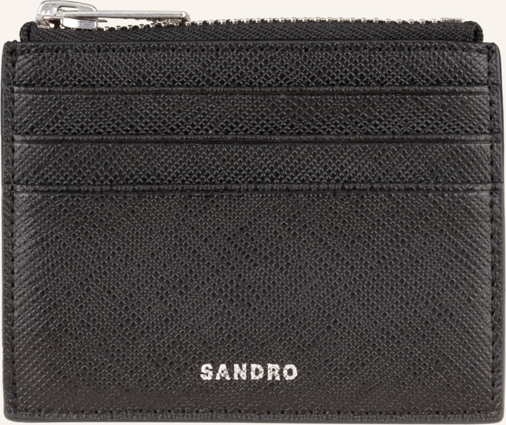 Sandro Saffiano-Geldbörse schwarz