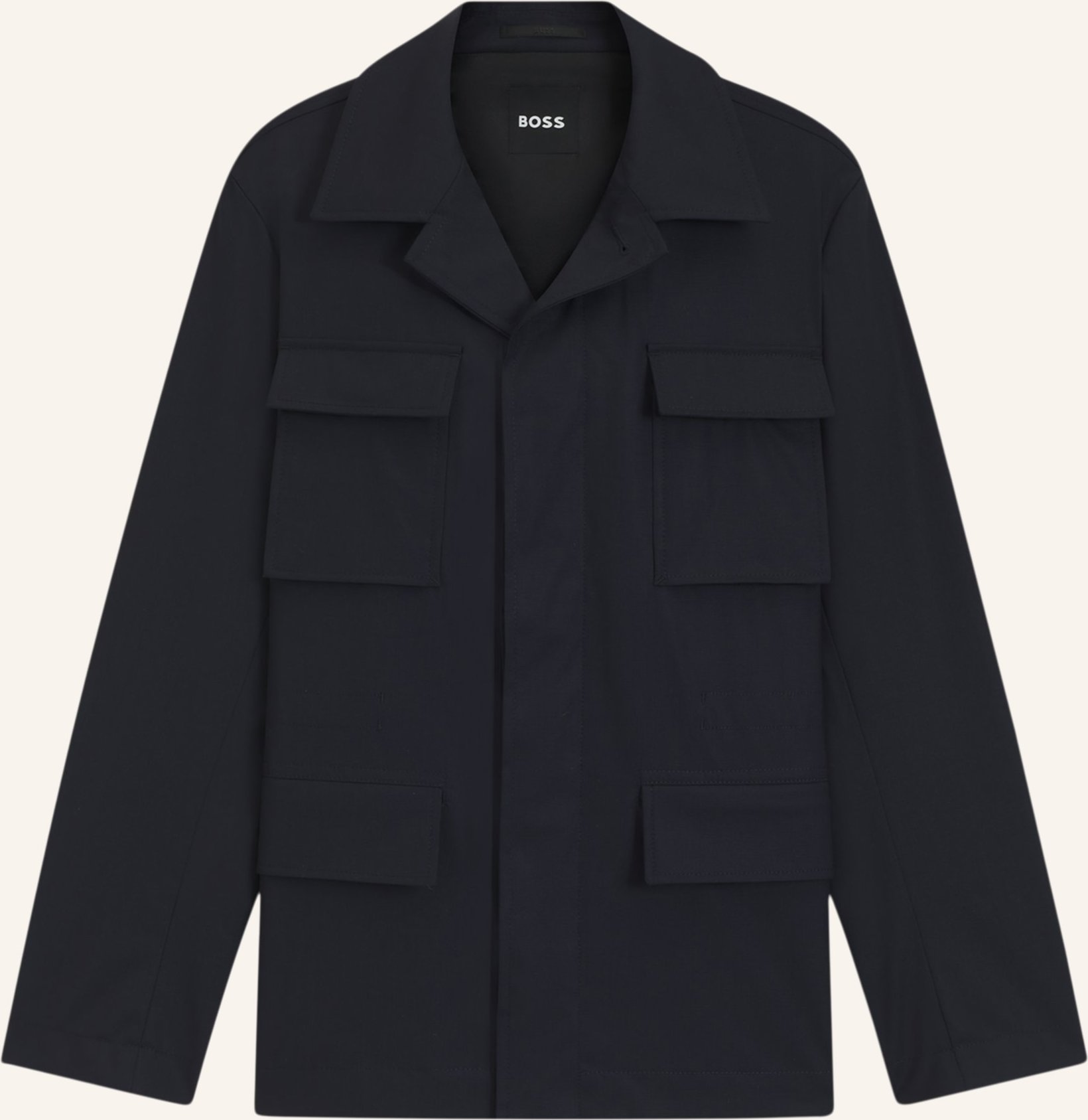 Thumbnail - Boss Klassischer Mantel P-Carper-Fieldtw-253 Relaxed Fit blau