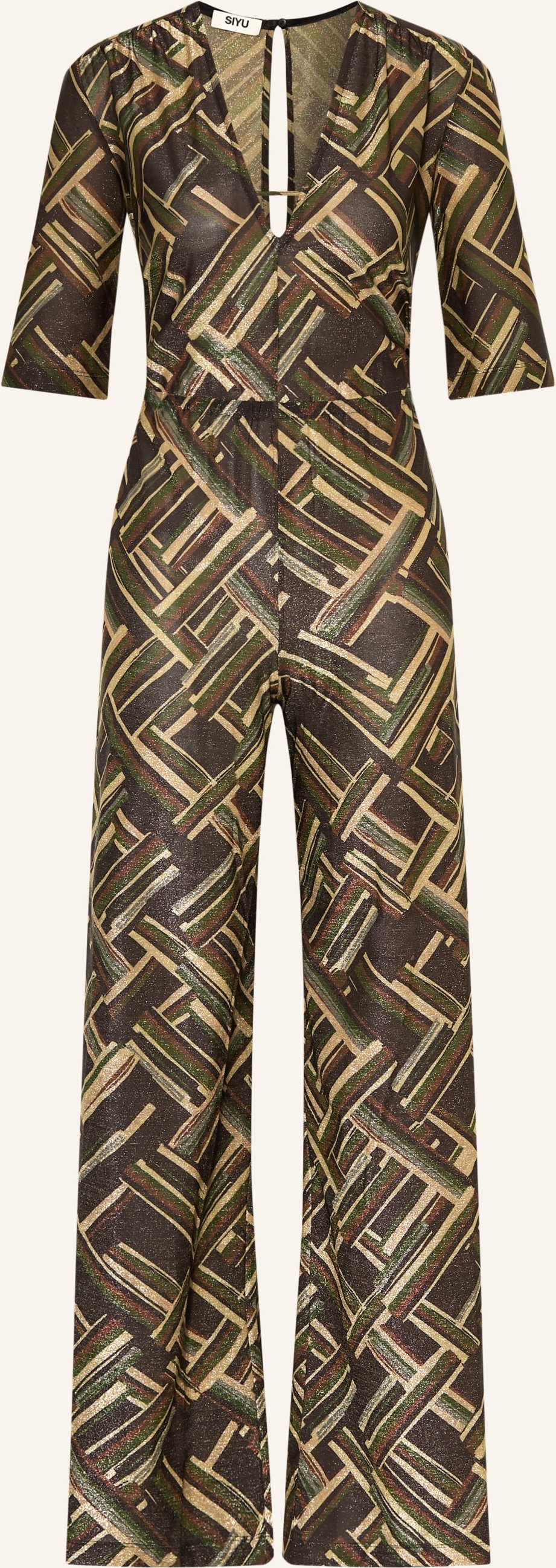 Siyu Jumpsuit Mit Glitzergarn gruen