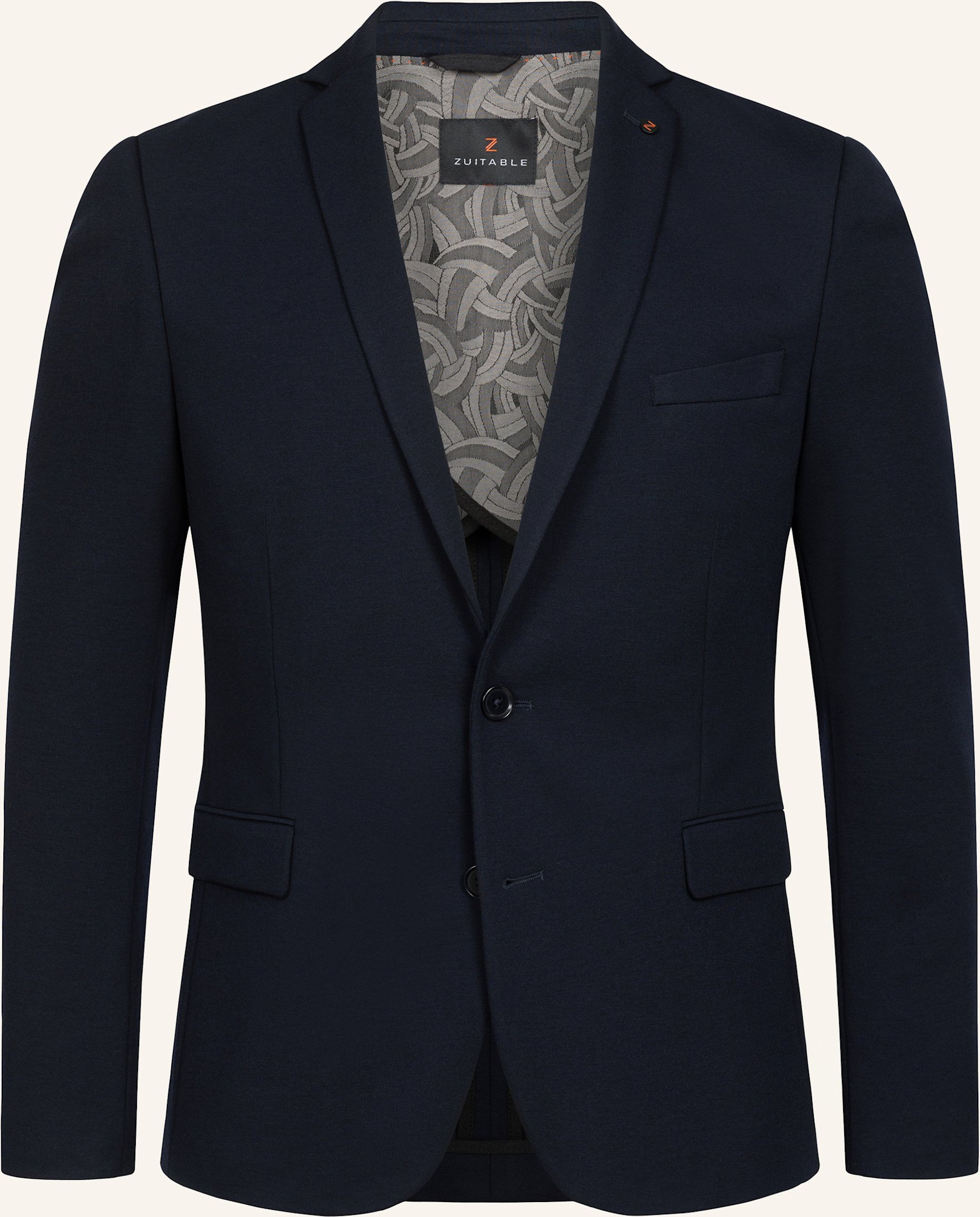 Zuitable Anzugssakko Dinorris Slim Fit Aus Jersey blau