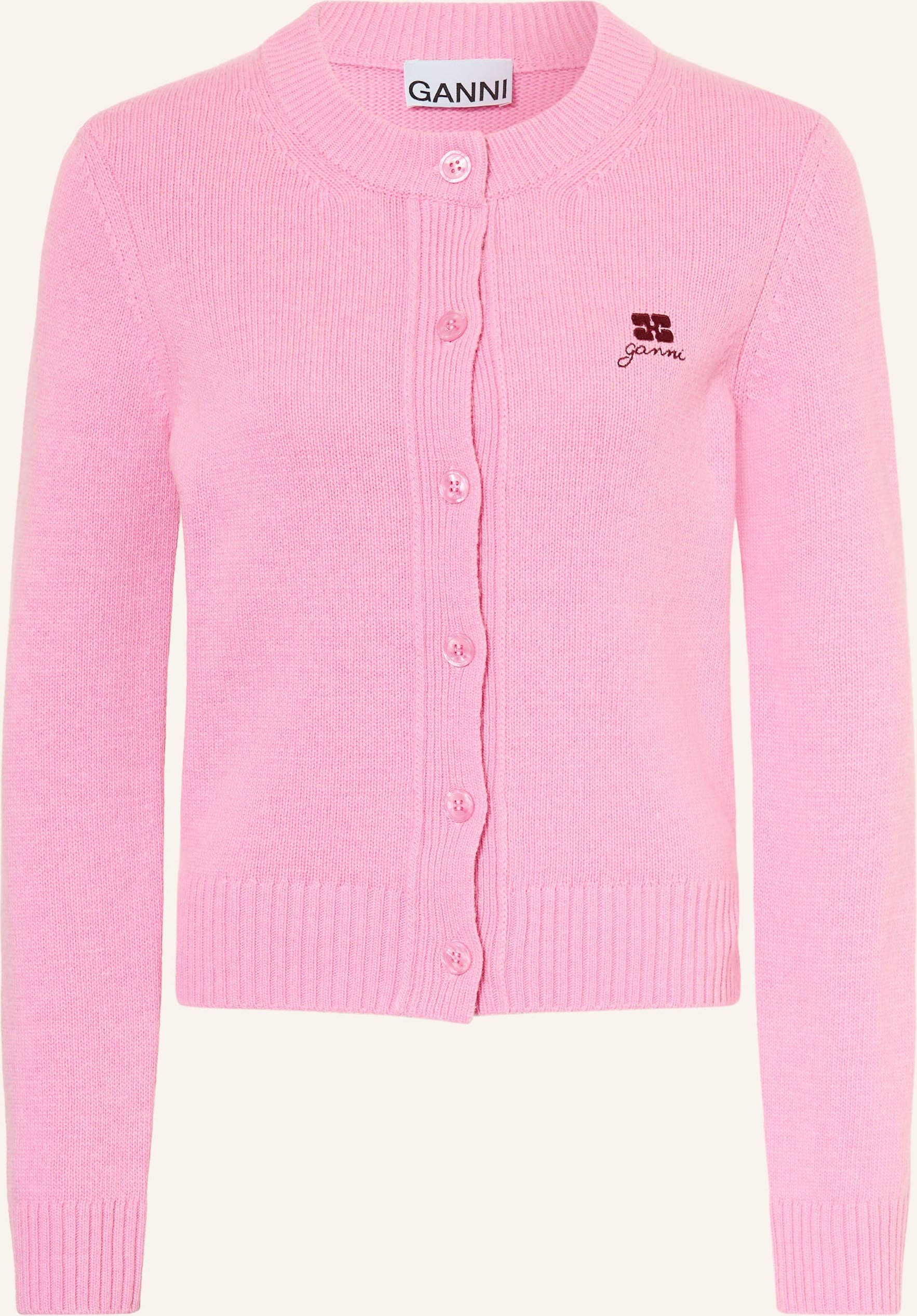 Ganni Strickjacke pink