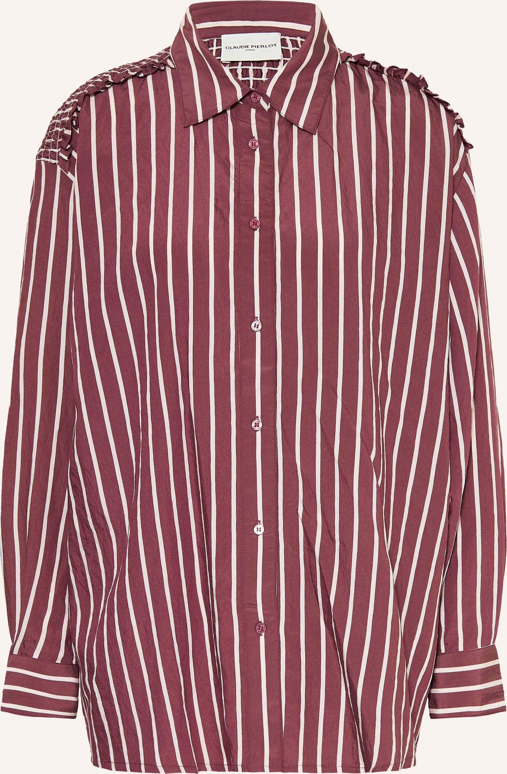 Claudie Pierlot Hemdbluse Mit Rüschen weiss