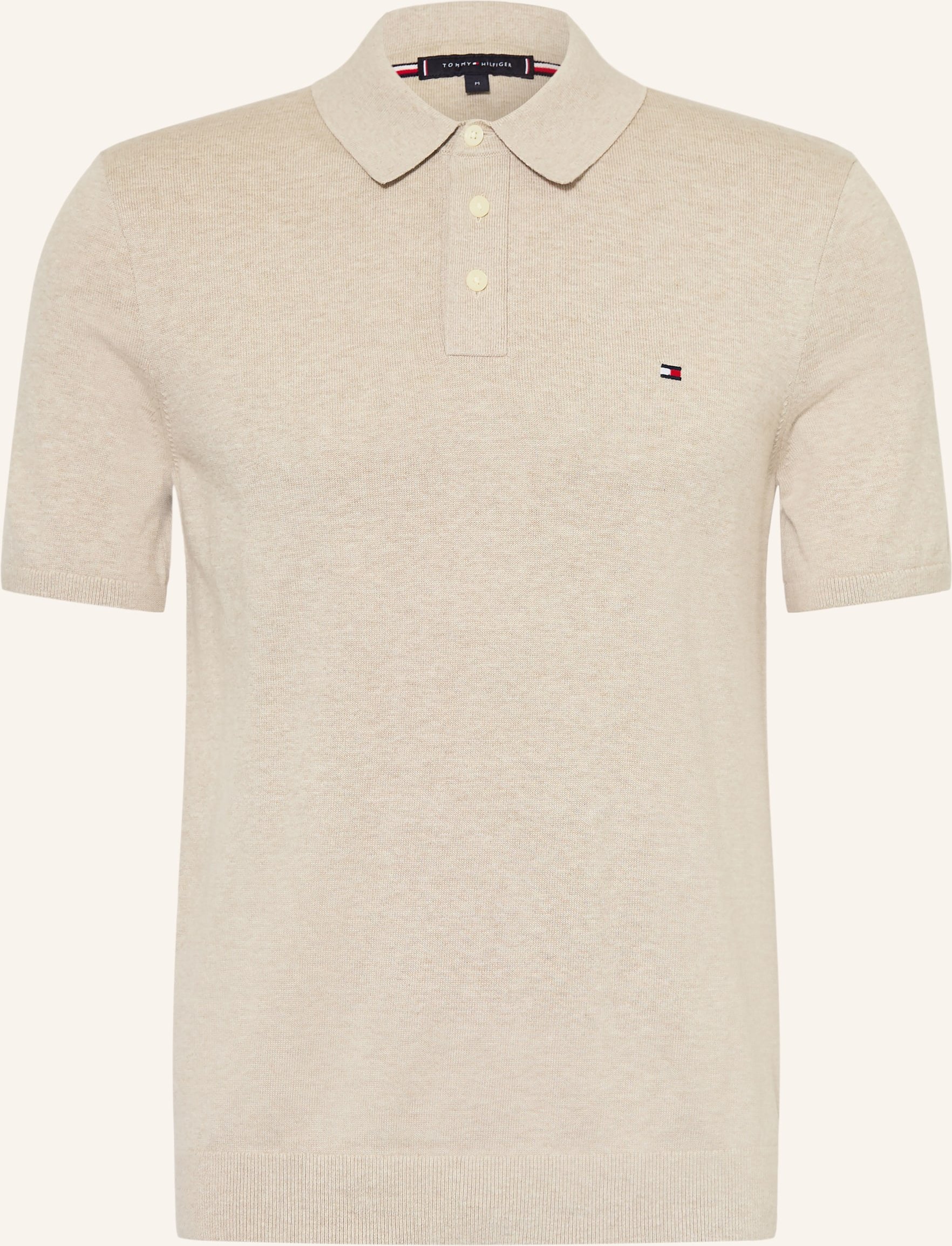 Tommy Hilfiger Strick-Poloshirt grau