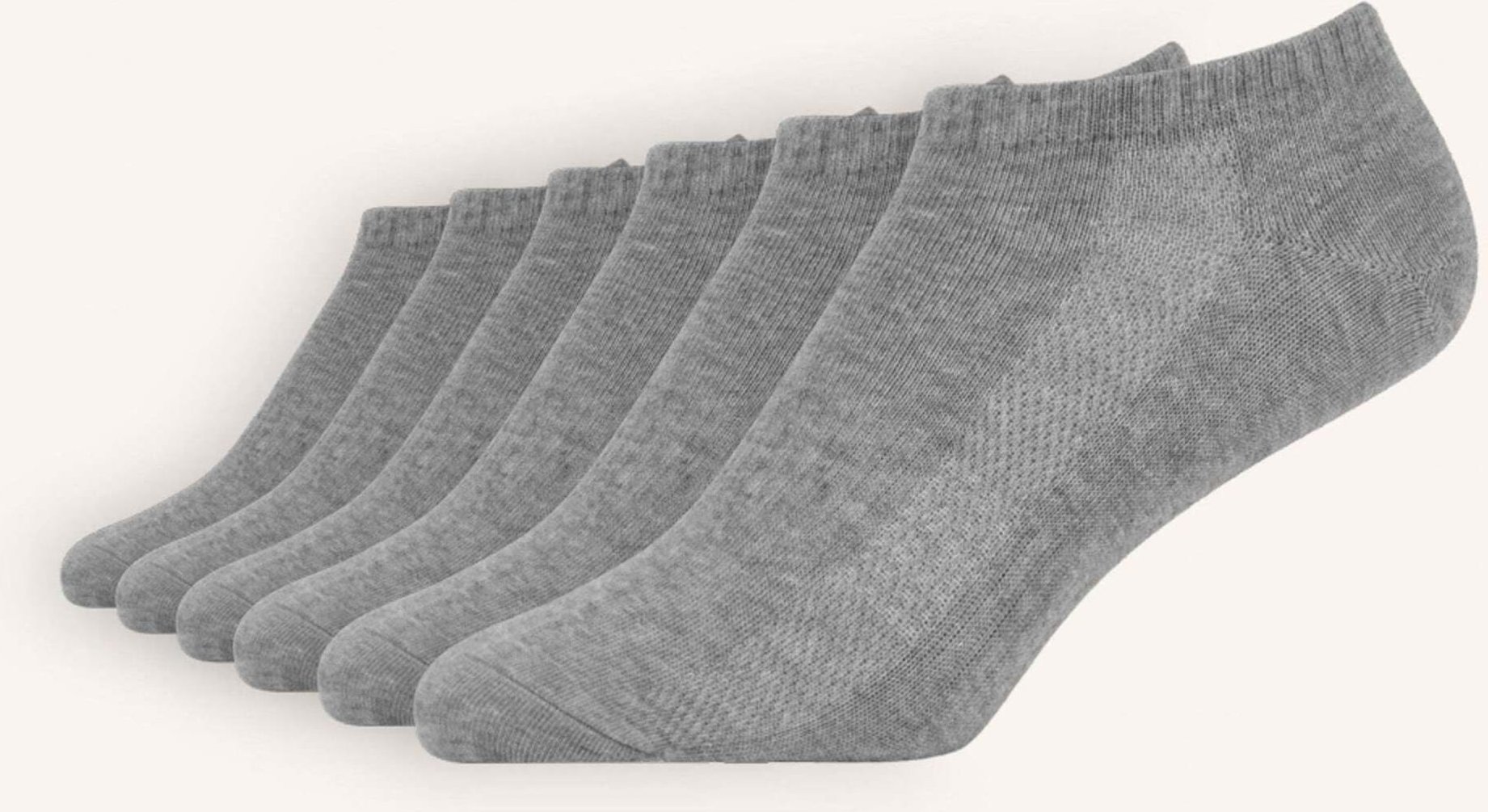 Snocks 6er-Pack Sneakersocken grau