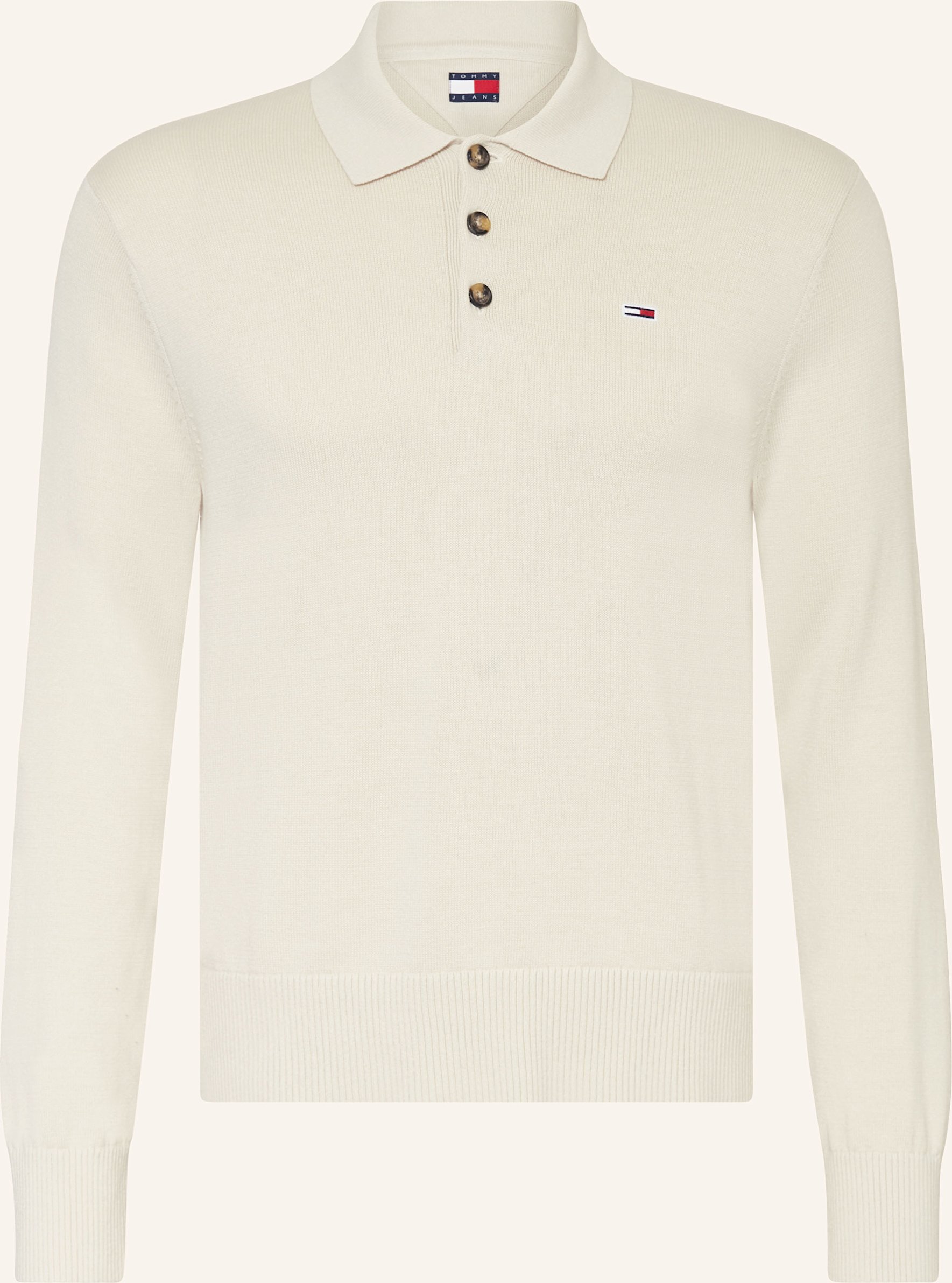 Tommy Jeans Strick-Poloshirt beige