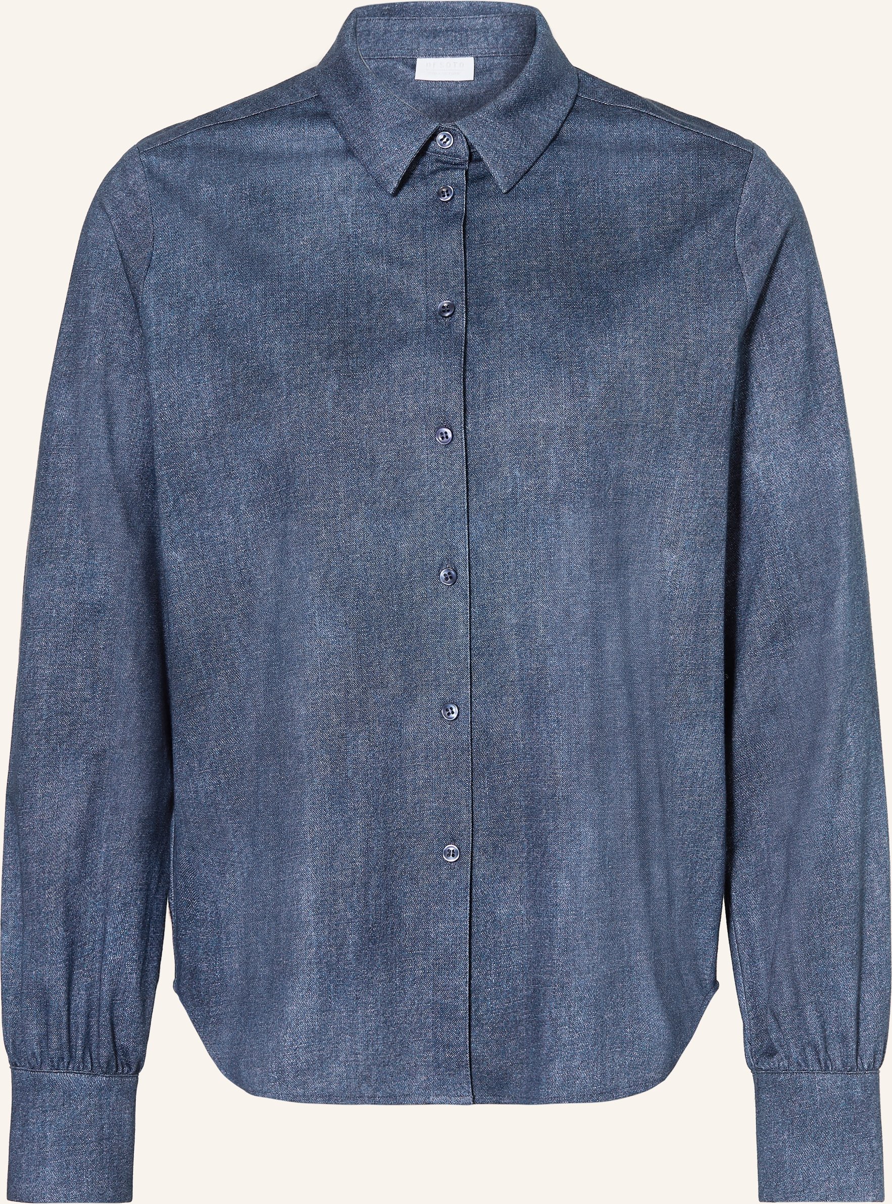 Desoto Hemdbluse Lizzy In Jeansoptik blau