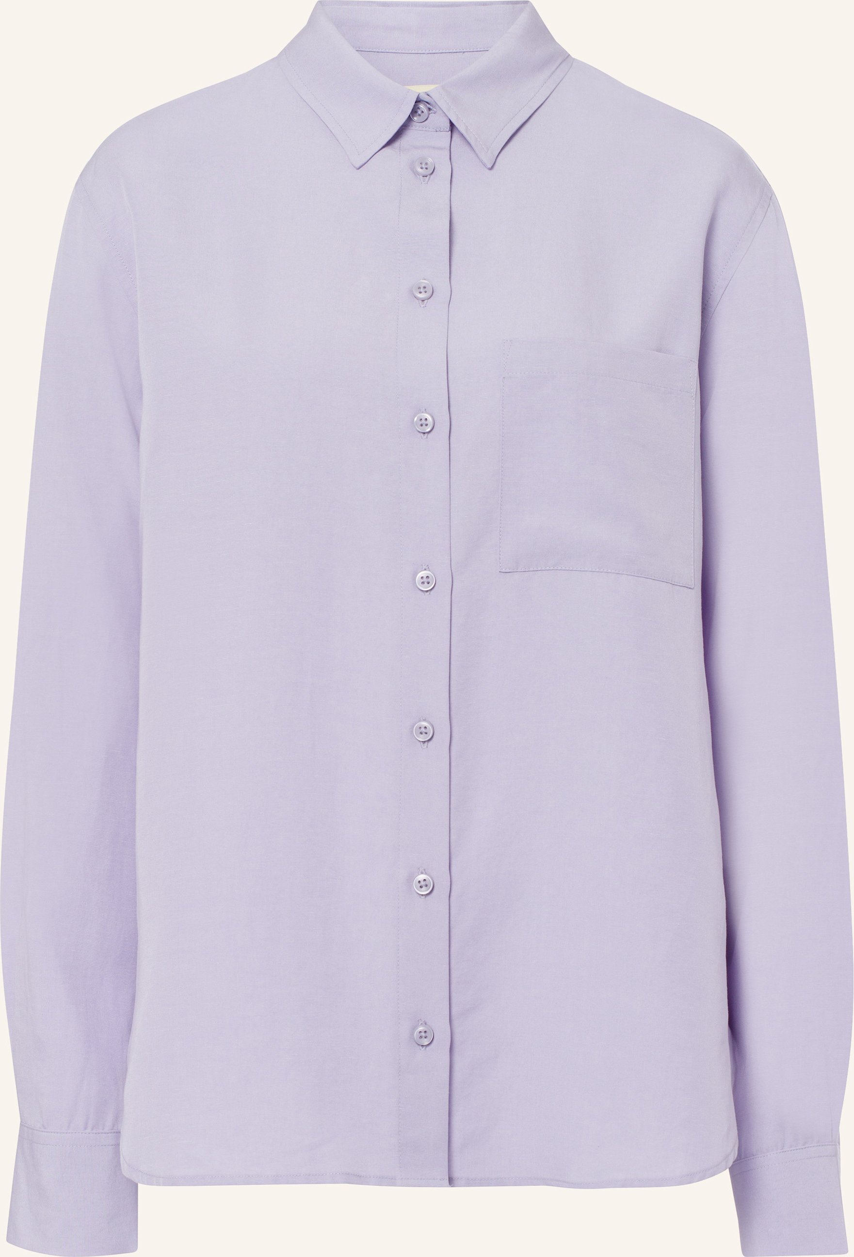 Les Lunes Langarmbluse Hattie Shirt Loose Fit Linen lila