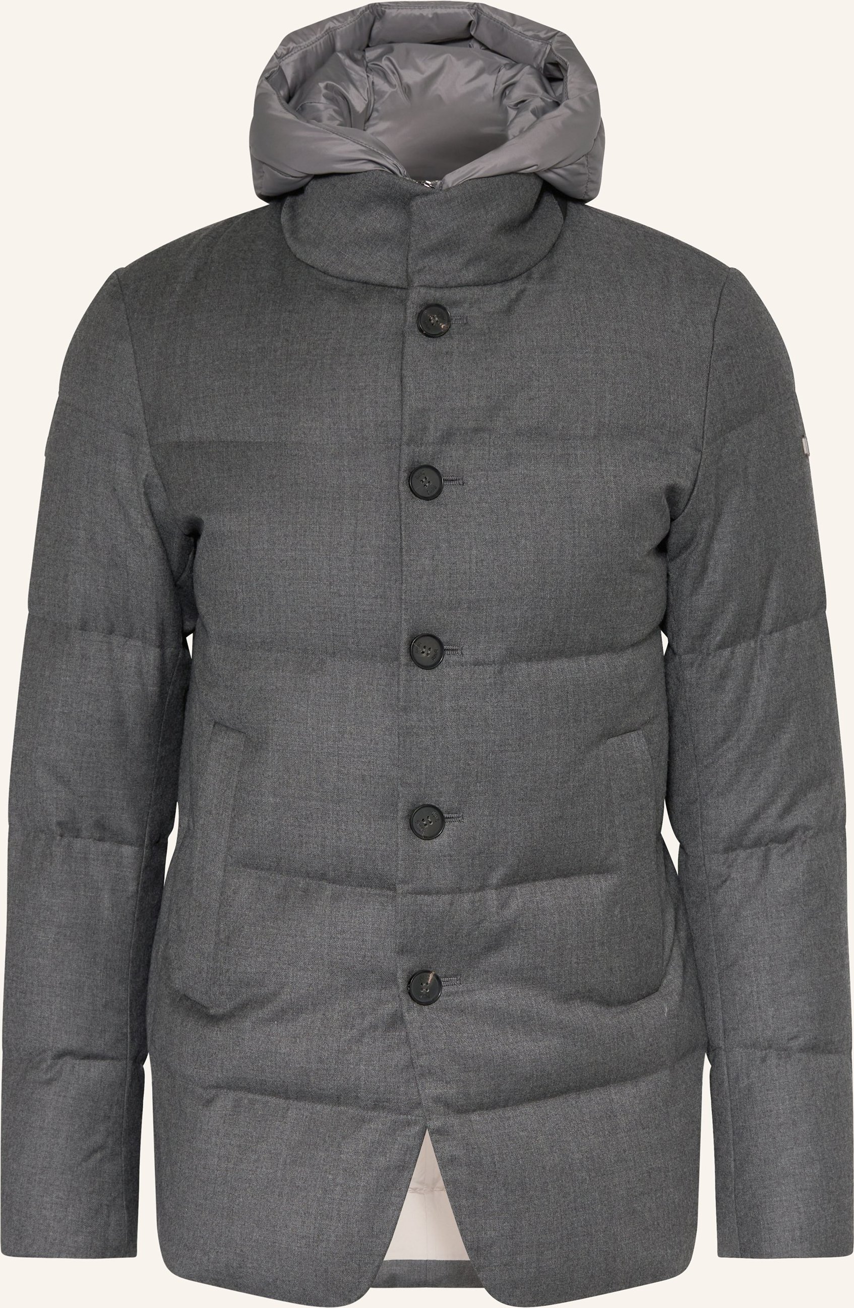 Duno Daunenjacke Bjorn Mit Herausnehmbarer Blende grau