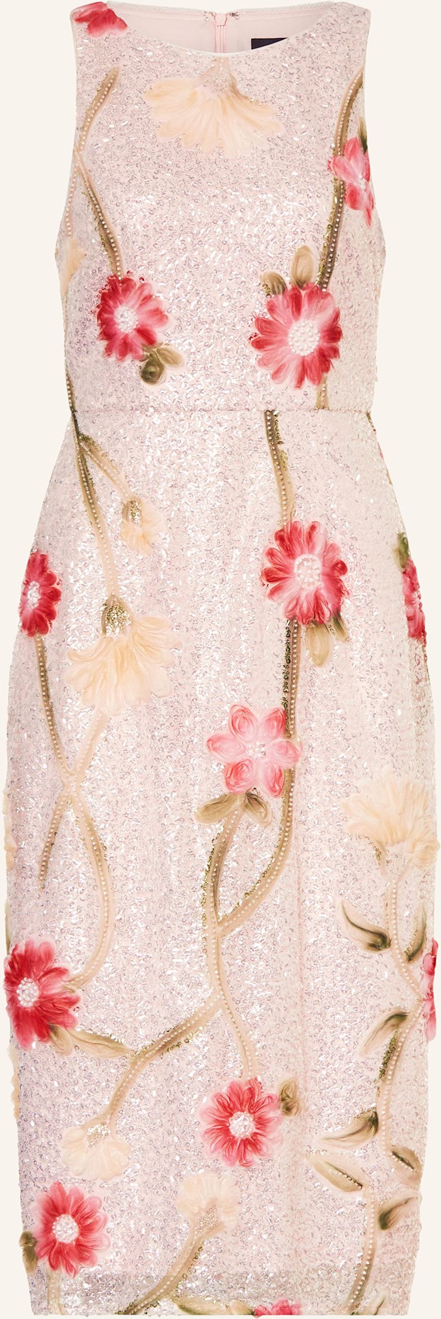 Adrianna Papell Cocktailkleid Mit Pailletten Und Schmucksteinen rosegold