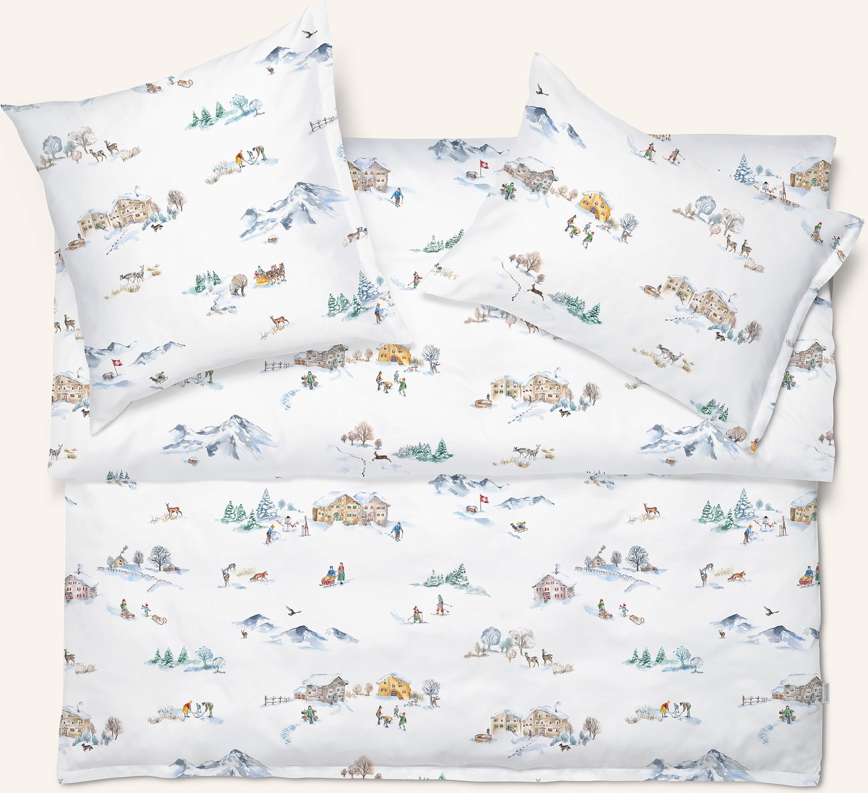 Schlossberg Bettbezug Montagna weiss