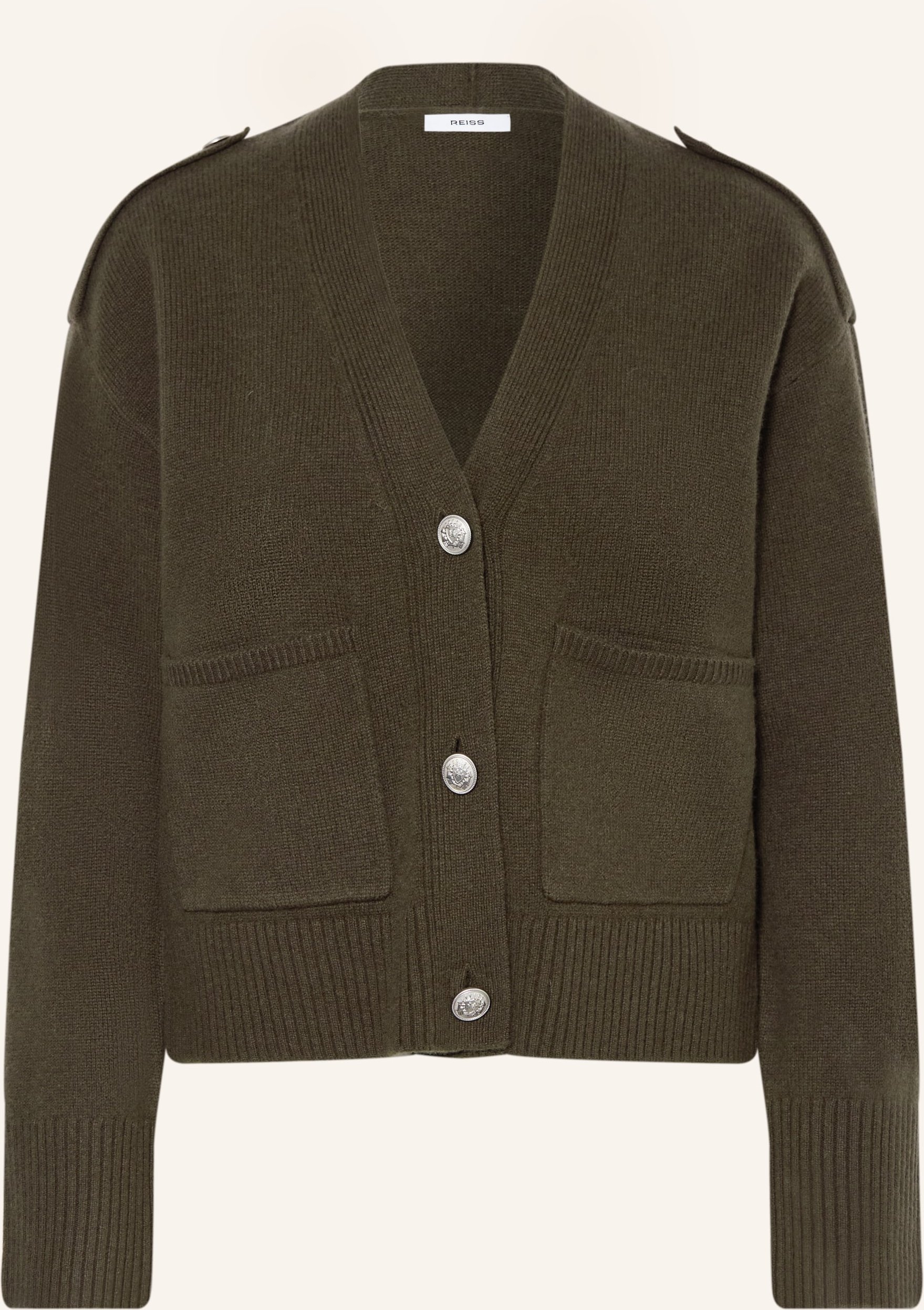 Reiss Strickjacke Maya gruen