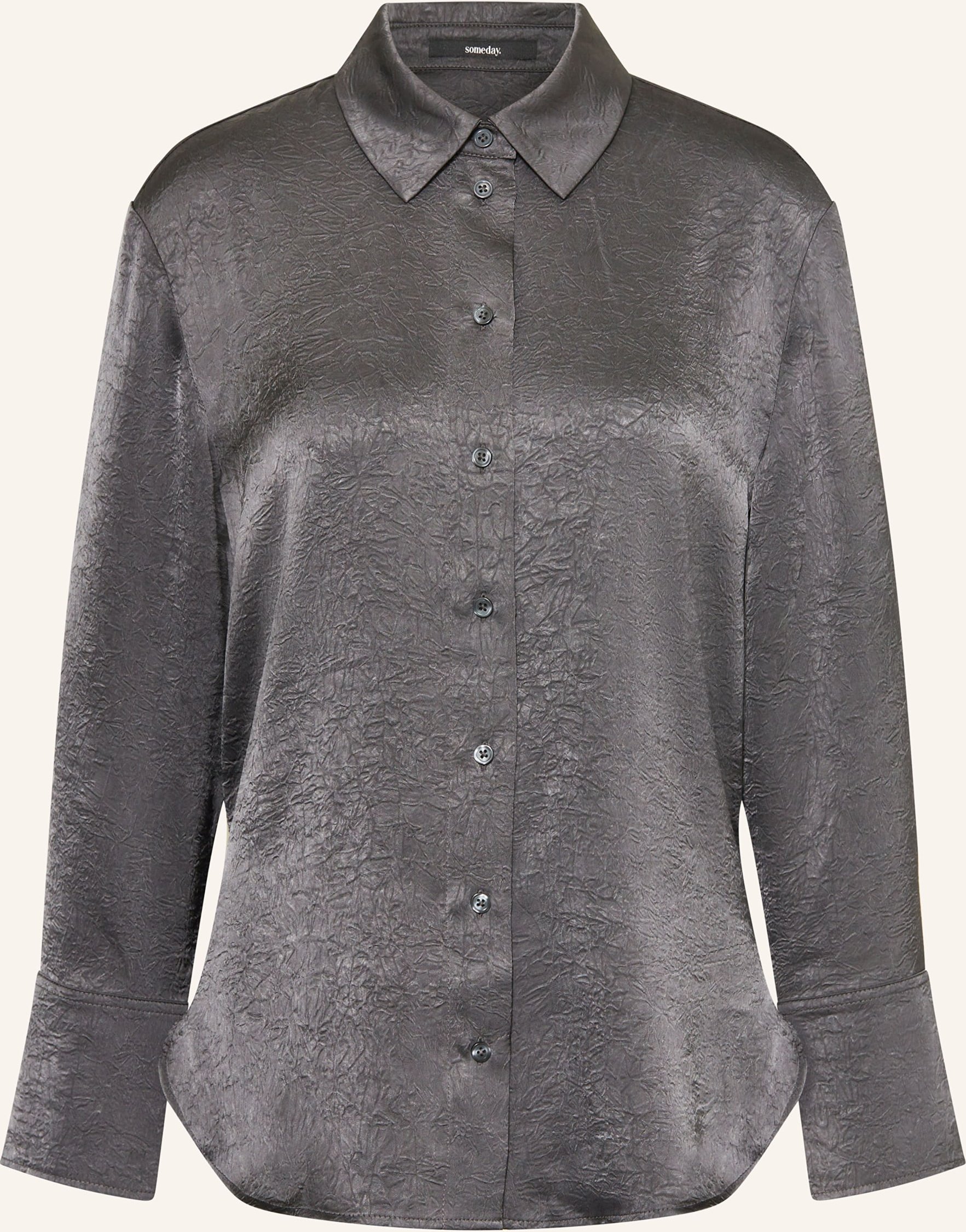 Someday Hemdbluse Zelara Aus Satin silber