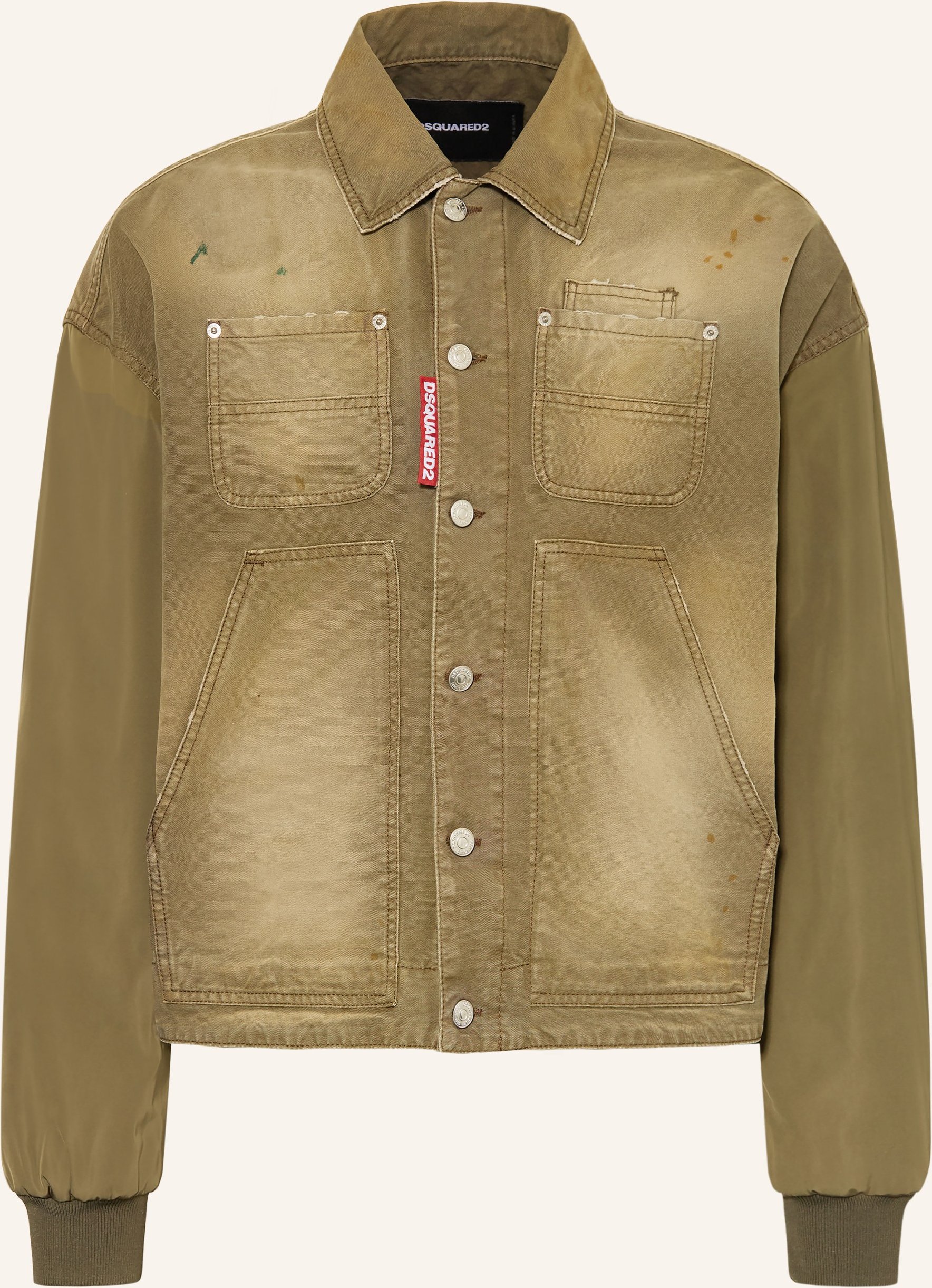 dsquared2 Overjacket Carpenter Im Materialmix beige