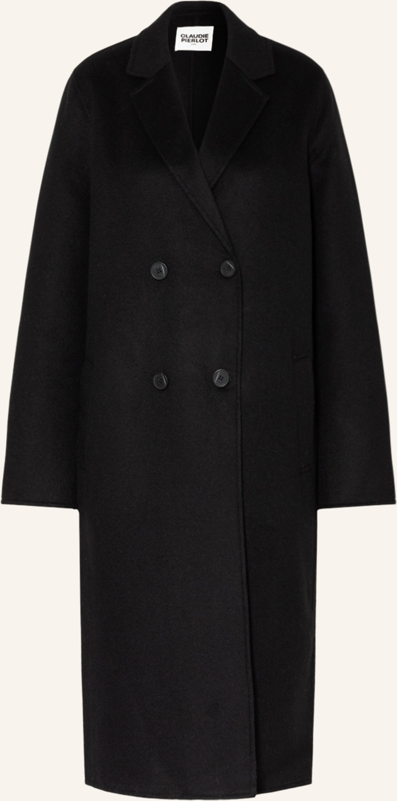 Claudie Pierlot Wollmantel schwarz