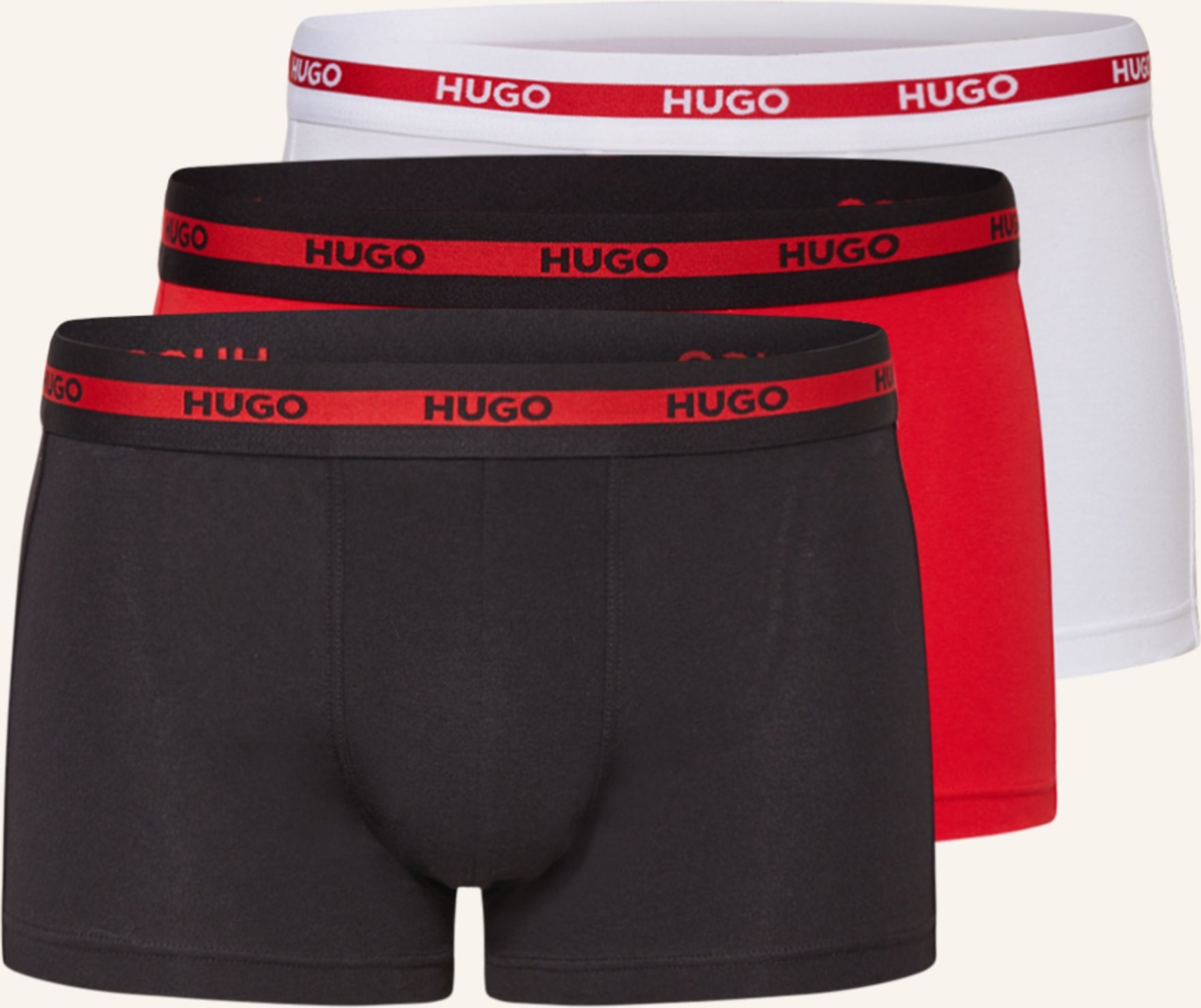 Hugo 3er-Pack Boxershorts Triplet Planet rot