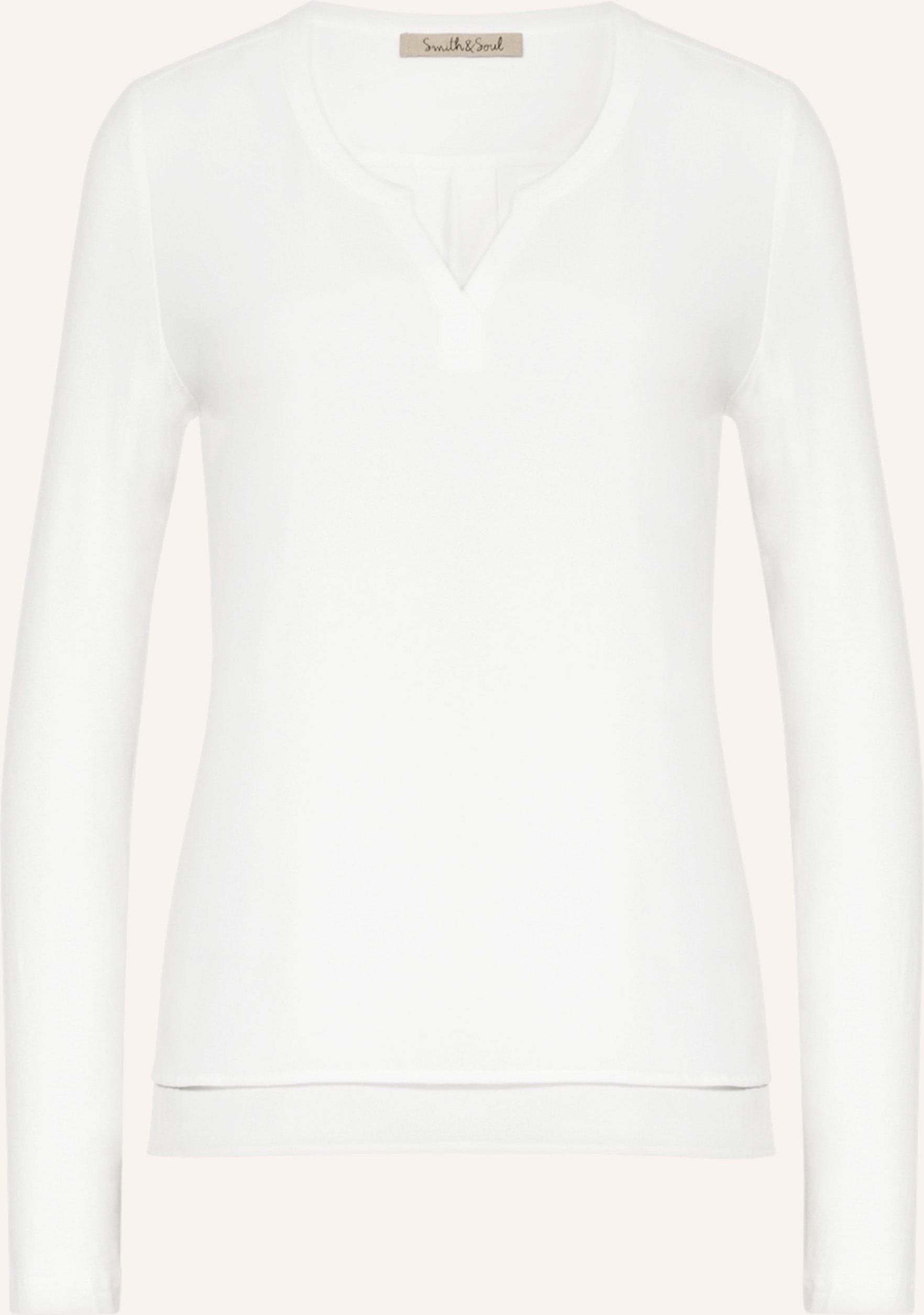 Smith & Soul Blusenshirt Im Materialmix weiss