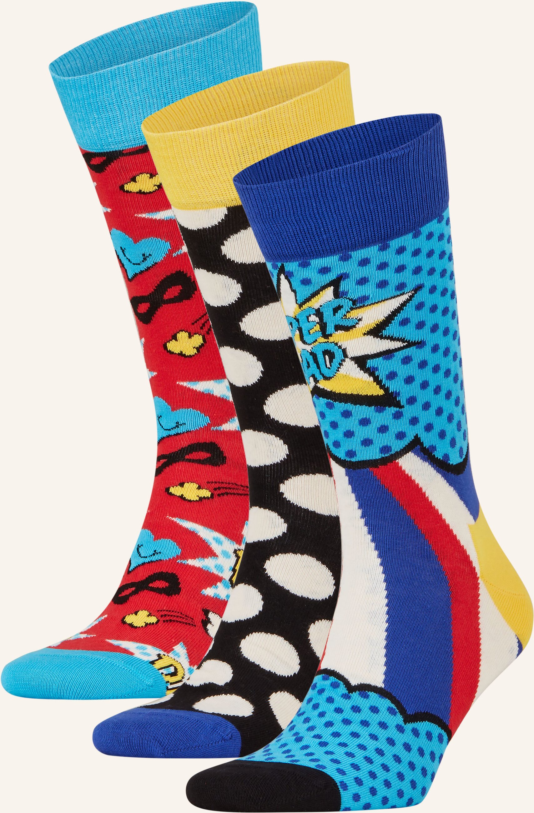 Happy Socks 3er-Pack Socken Mit Geschenkbox blau