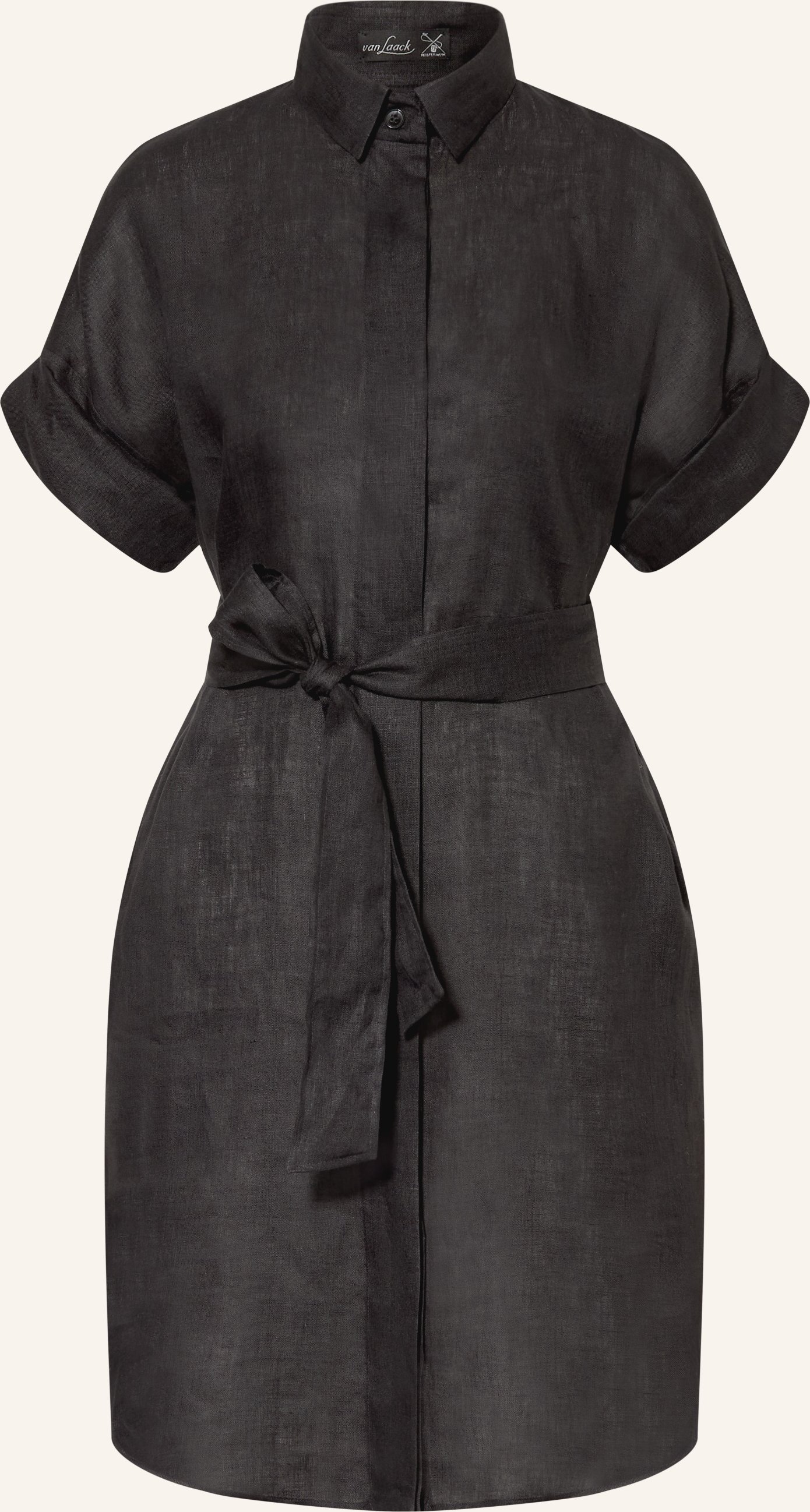 Van Laack Hemdblusenkleid Vl-Kailyn-Brlv Aus Leinen schwarz