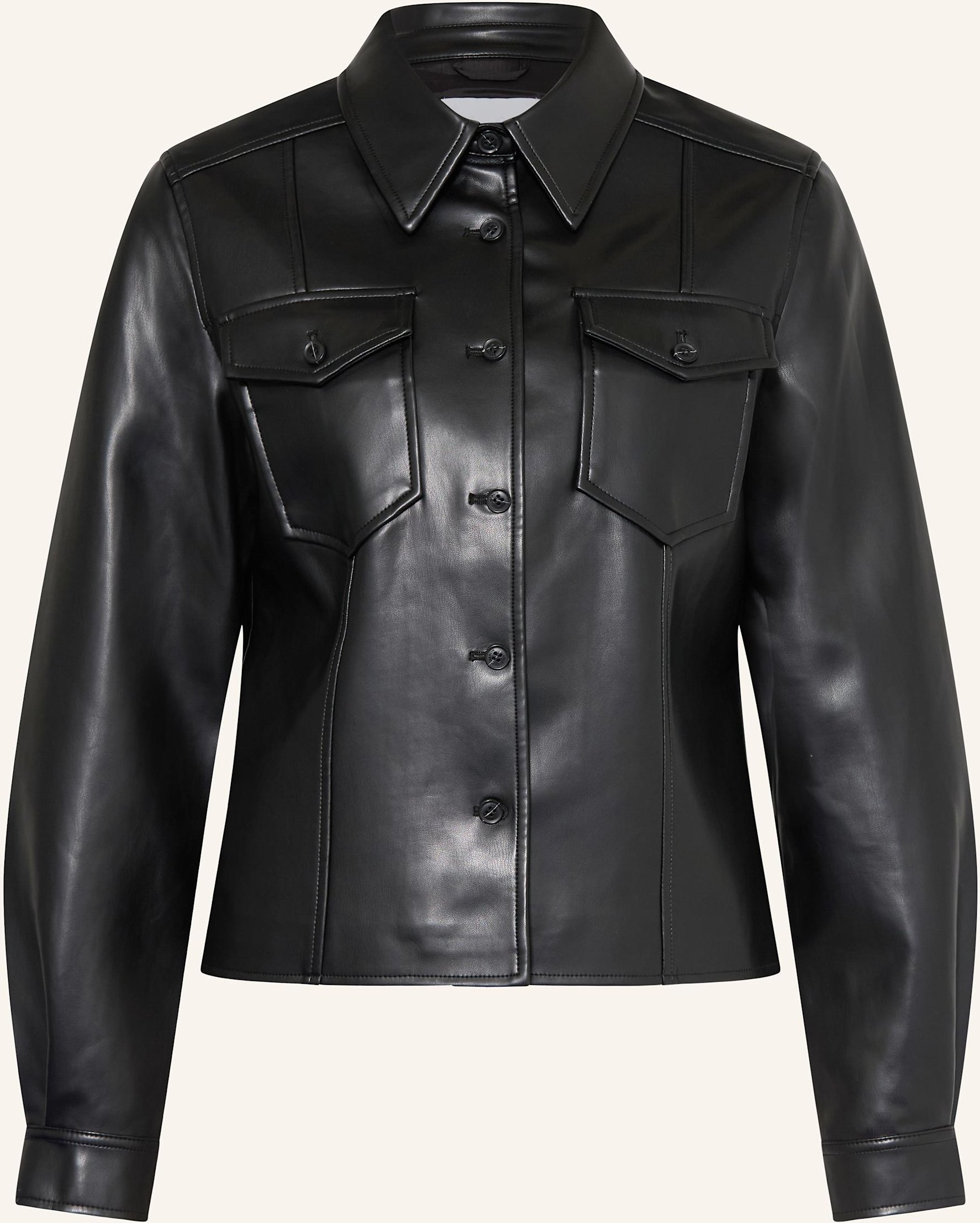 Thumbnail - Lala Berlin Overjacket Josie In Lederoptik schwarz