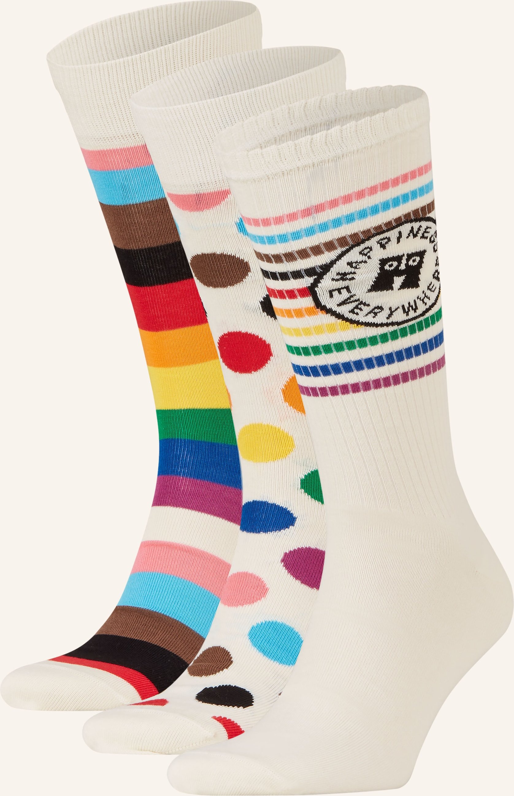 Thumbnail - Happy Socks 3er-Pack Socken Mit Geschenkbox weiss