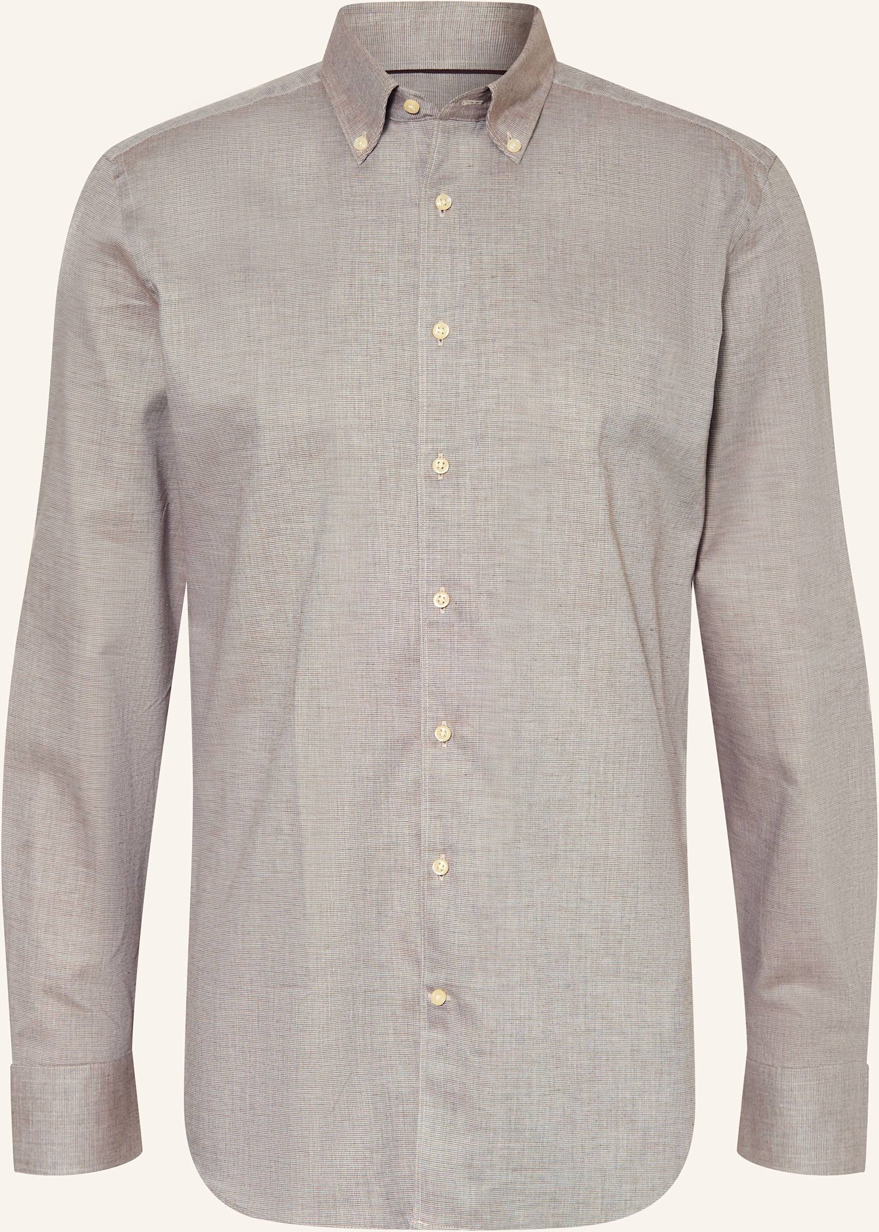 Strokesman's Flanellhemd Regular Fit braun