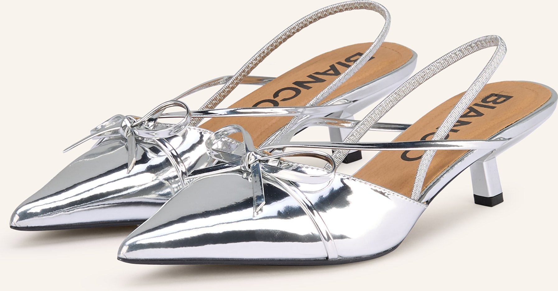Bianco Slingpumps silber