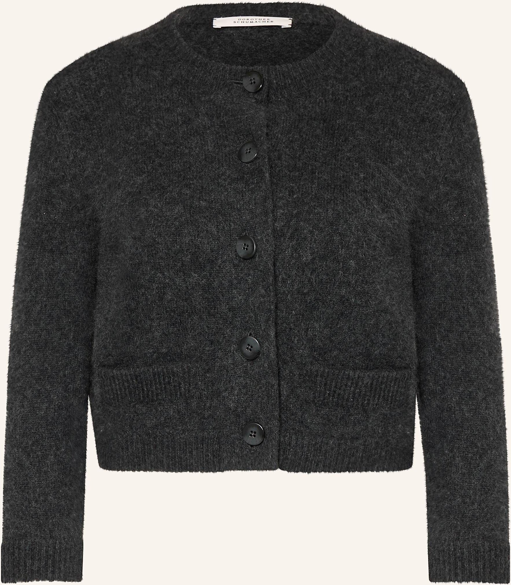 Dorothee Schumacher Strickjacke Fluffy Statements Mit Cashmere grau