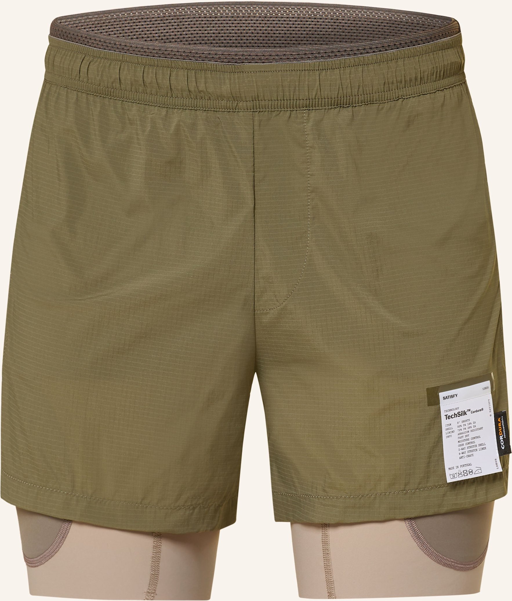 Thumbnail - Satisfy 2-In-1-Laufshorts Techsilk™ Cordura® 8in gruen