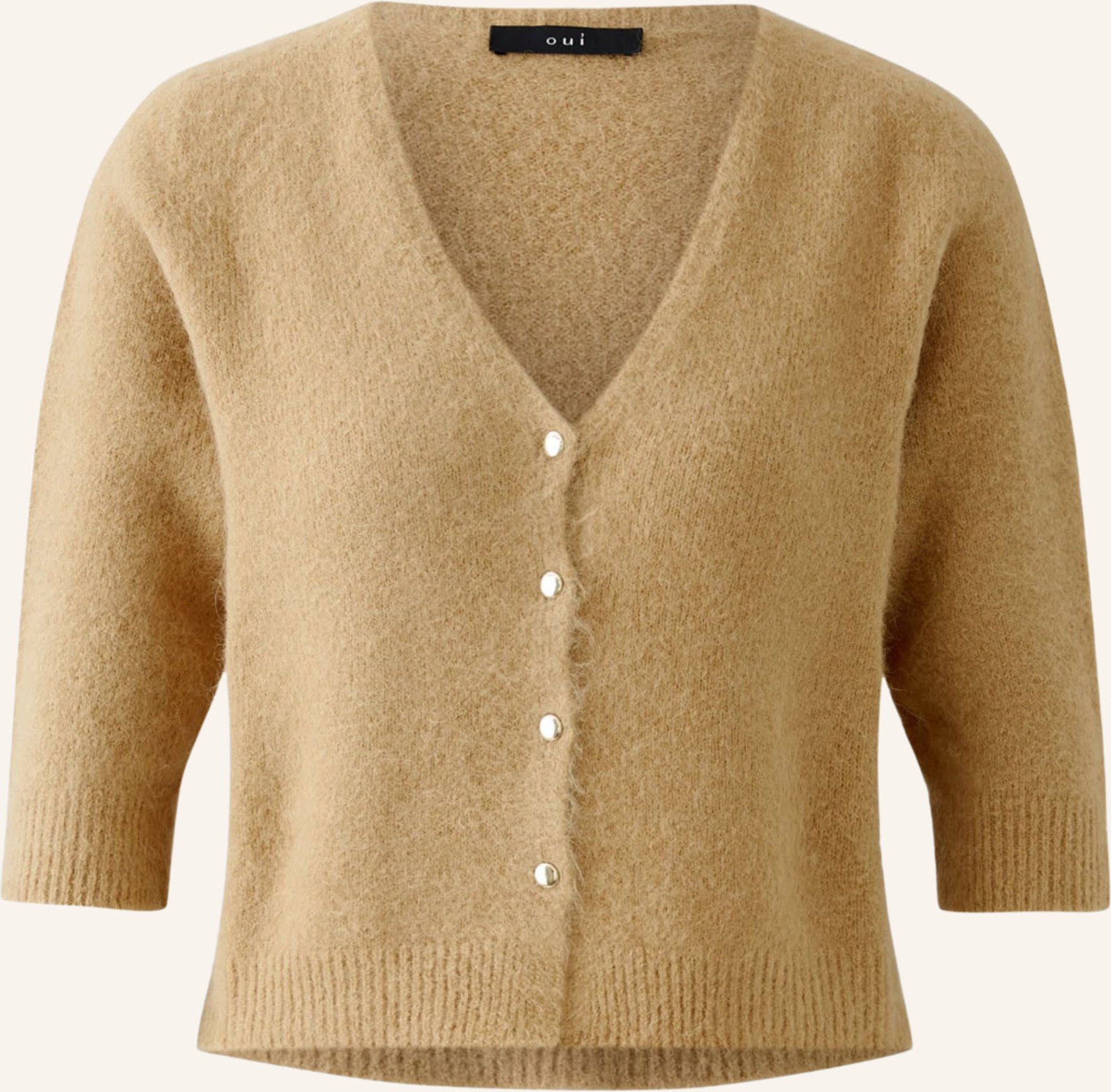 Thumbnail - Oui Strickjacke braun