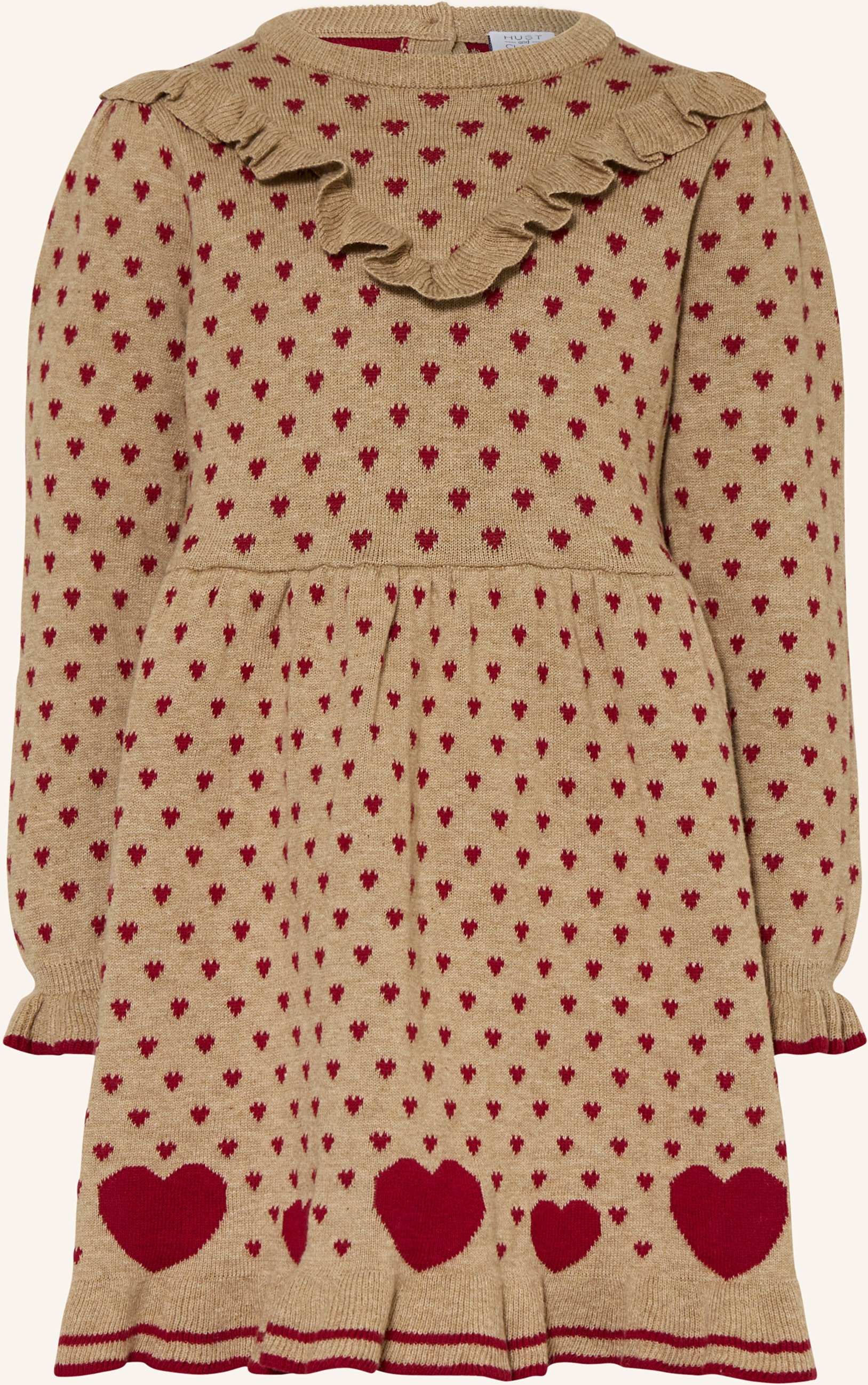 Hust And Claire Strickkleid Hckarina Mit Volants beige