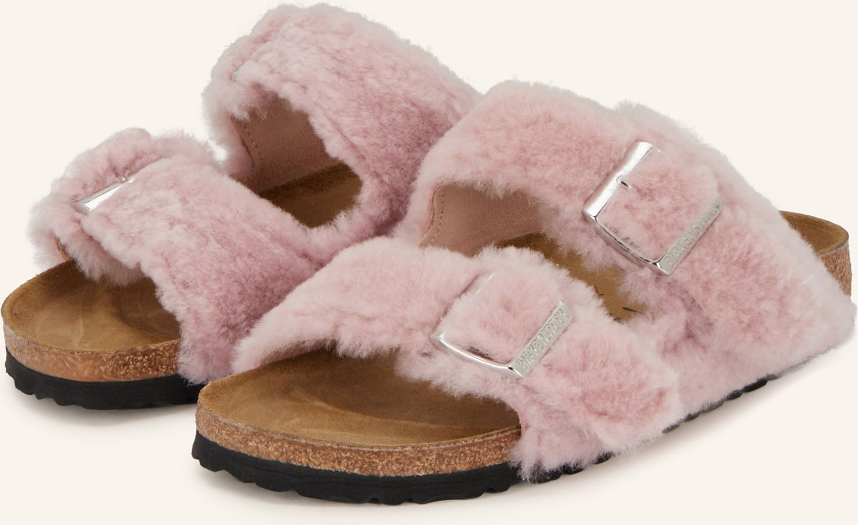 Birkenstock Pantoletten Arizona Shearling Rivet rosa