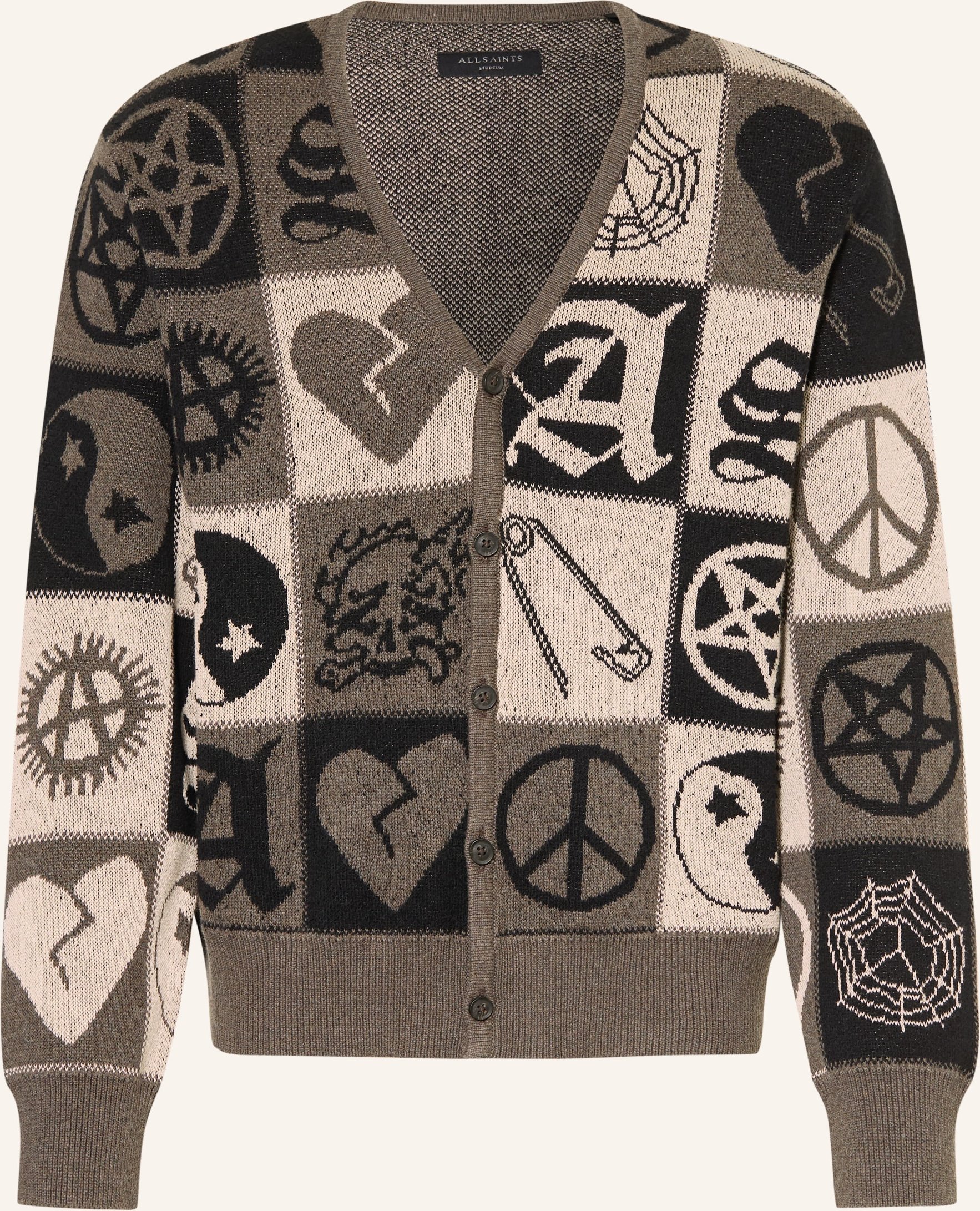 Allsaints Strickjacke Barker braun