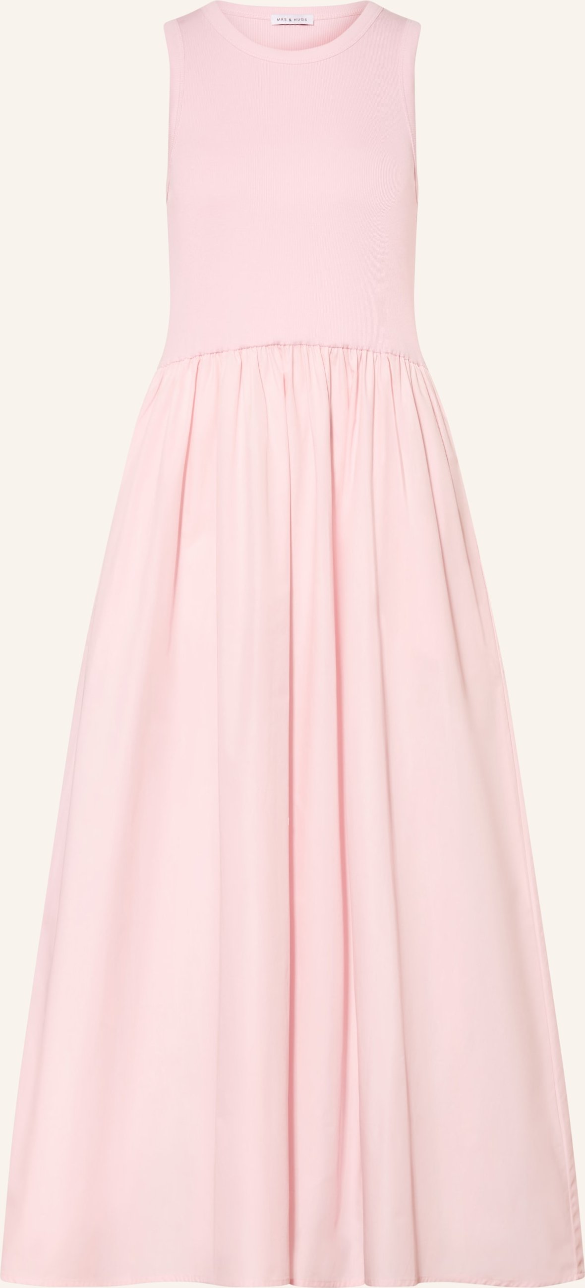 Mrs & Hugs Kleid Im Materialmix rosa