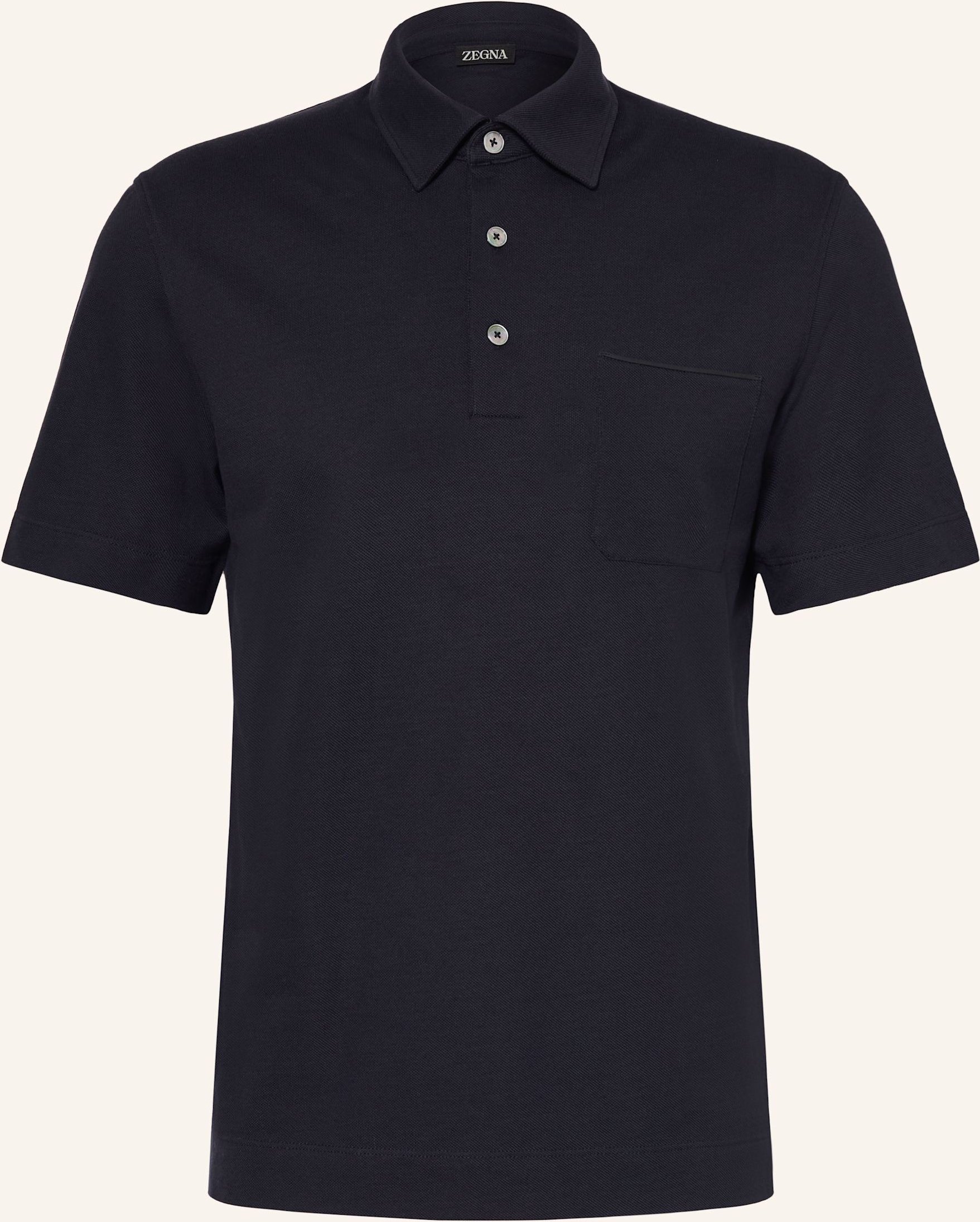 Zegna Pique-Poloshirt blau