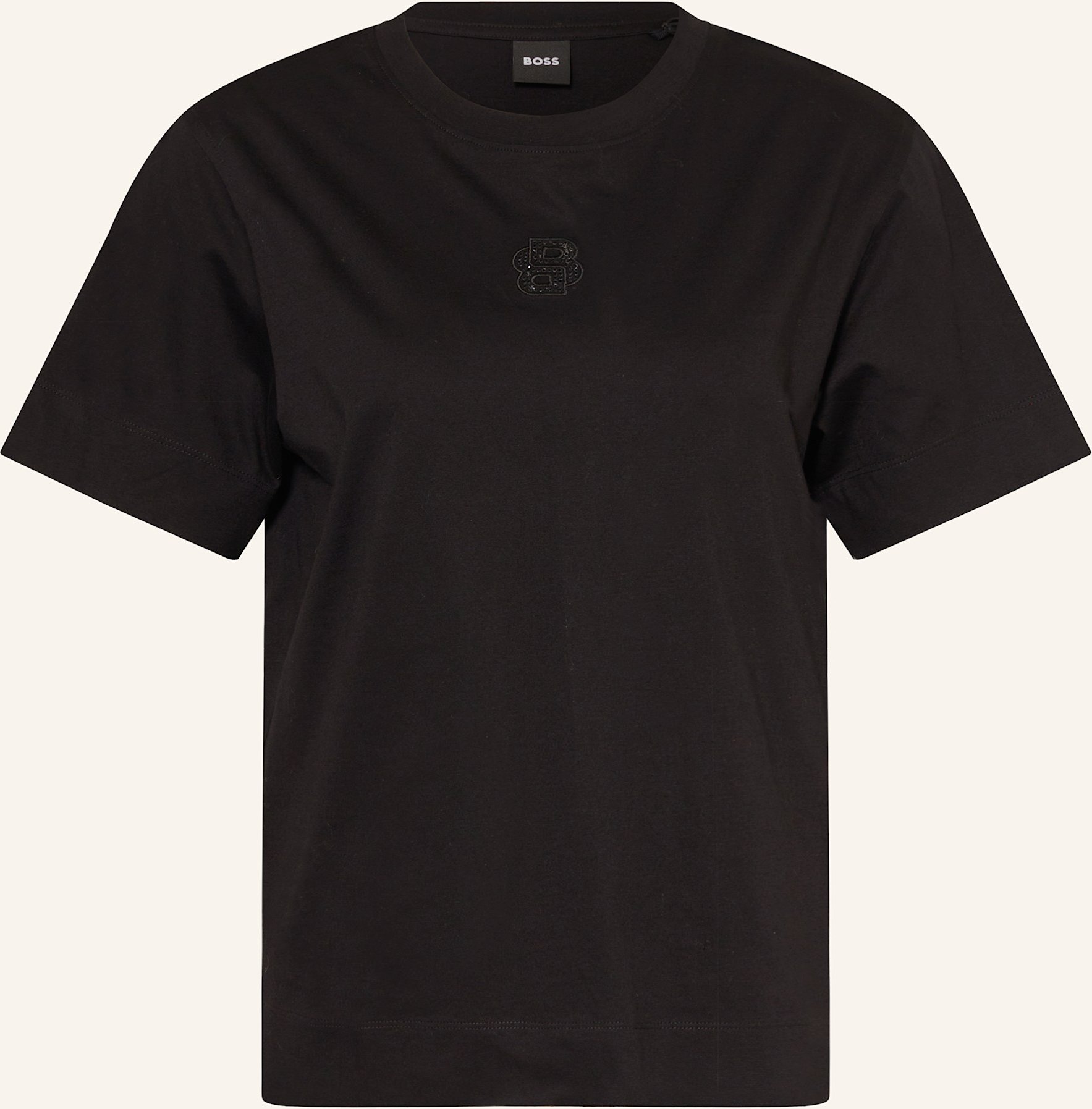 Boss T-Shirt Elpha Mit Schmucksteinen schwarz