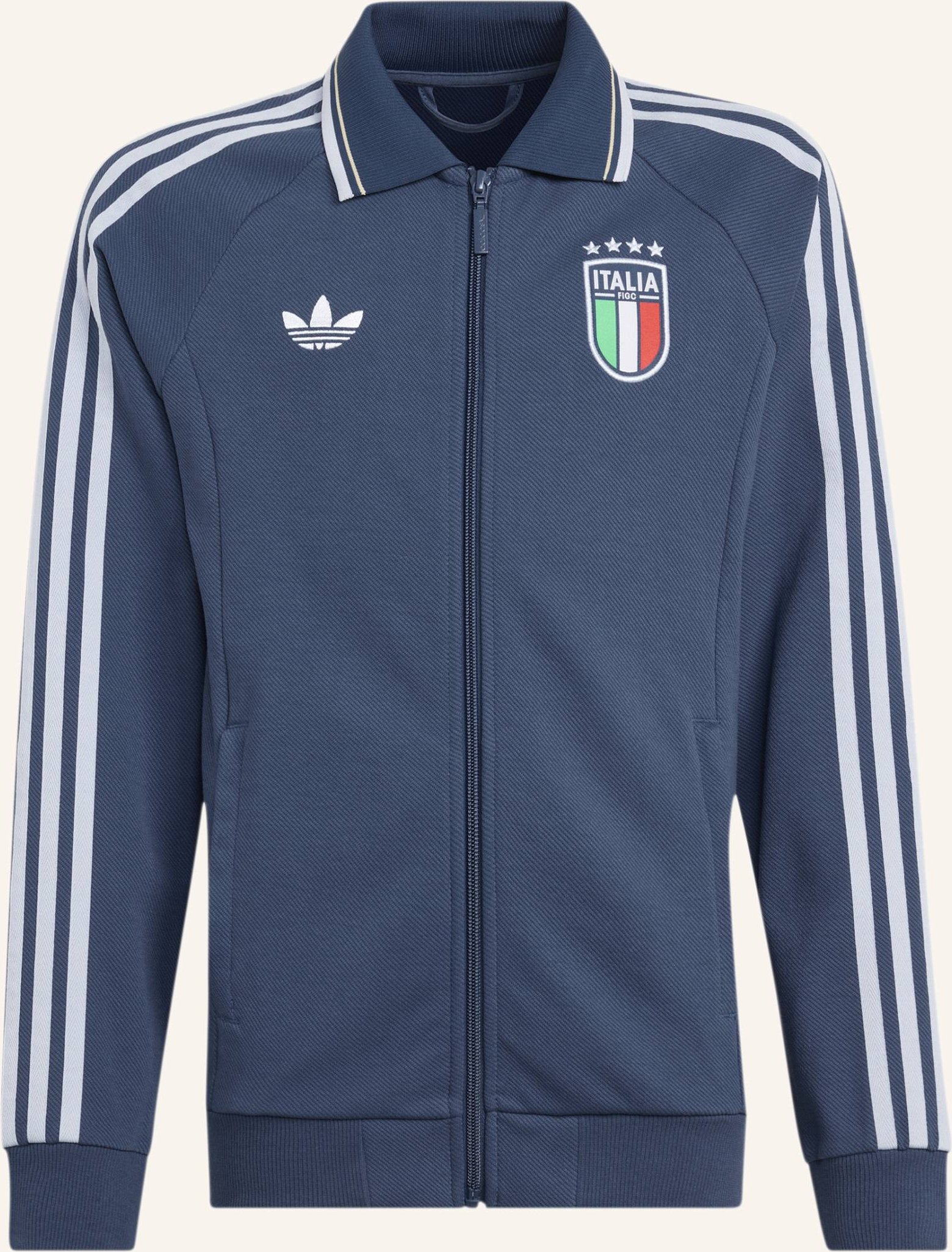 Adidas Italien Kids Anthem Auswärtsjacke blau