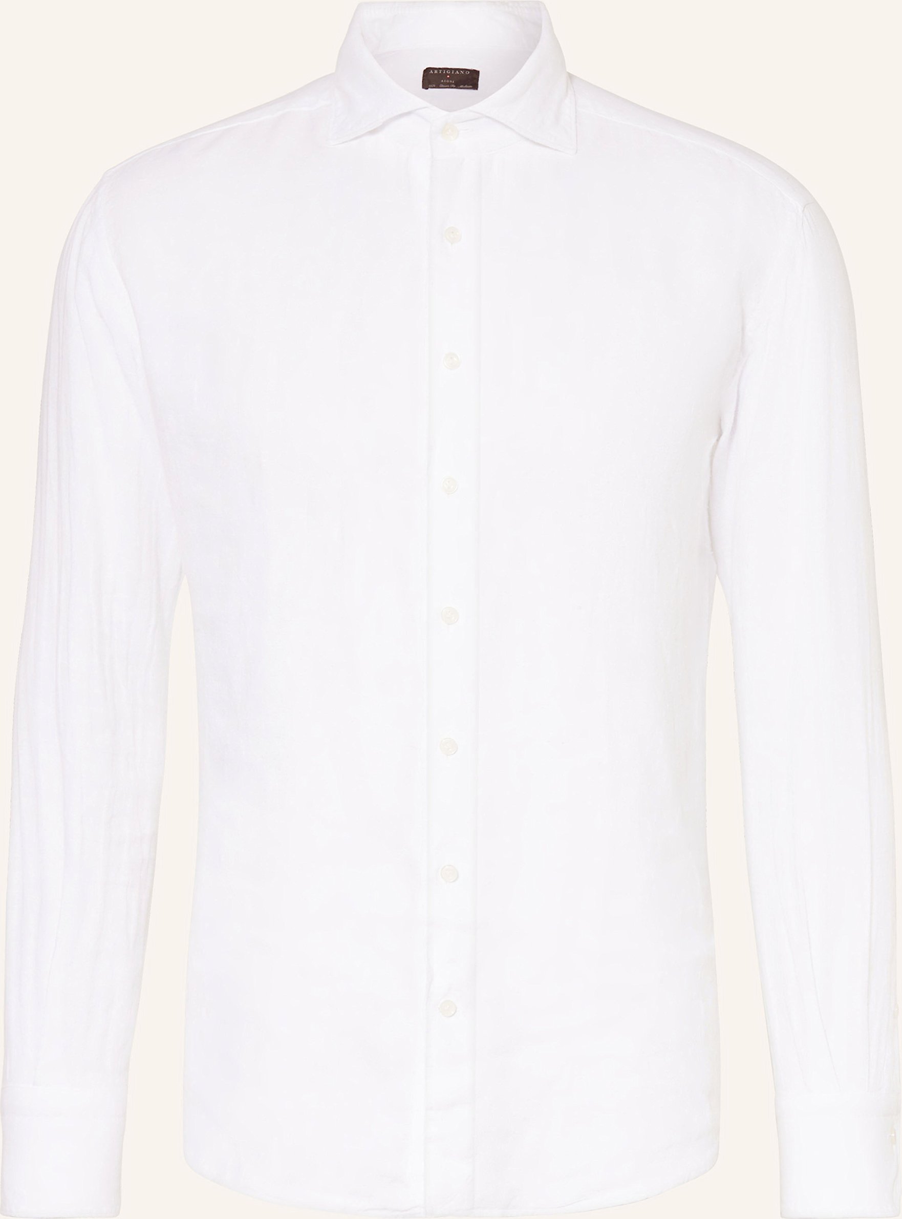 Artigiano Leinenhemd Classic Fit weiss