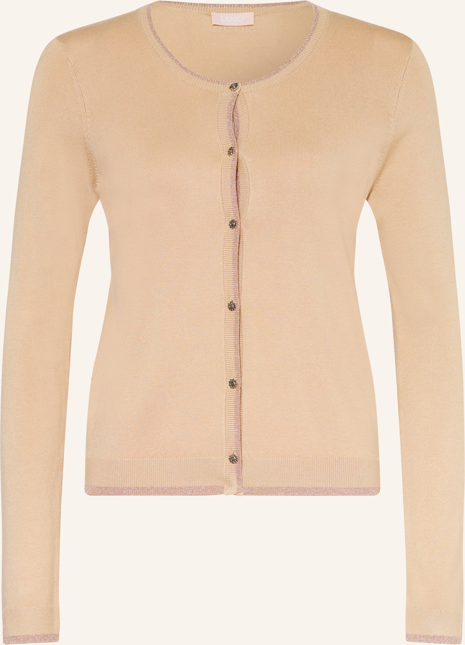 Liu Jo Strickjacke Mit Glitzergarn beige