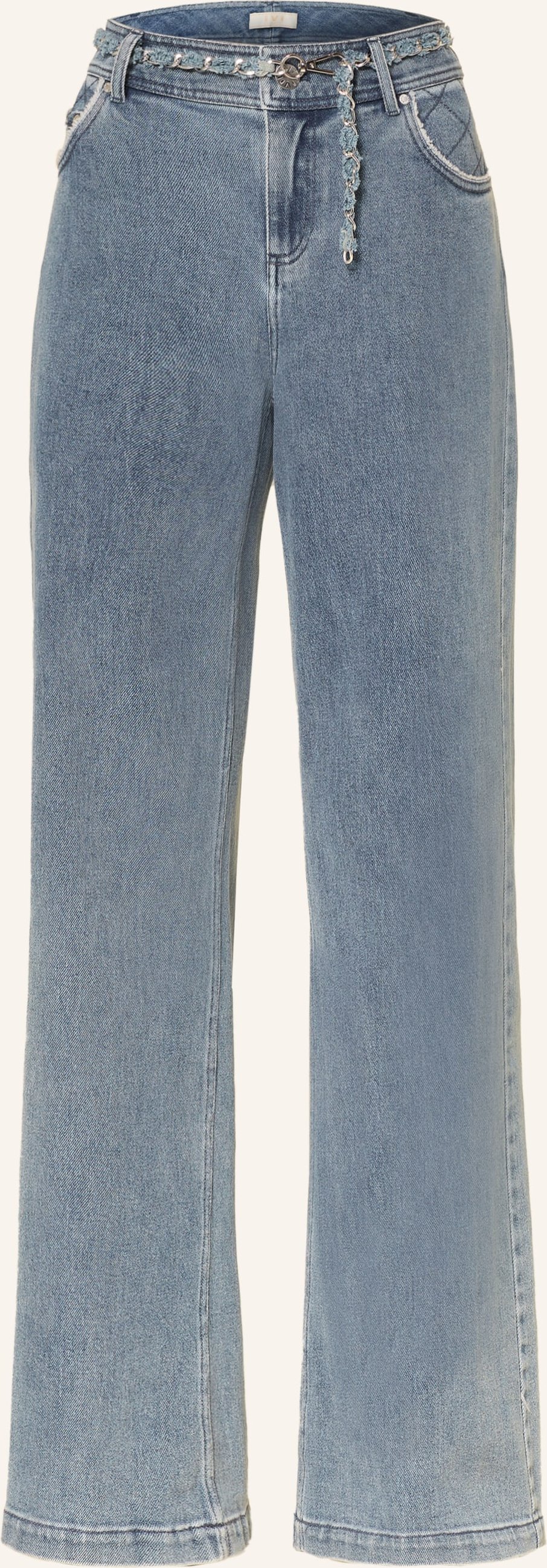 Ivi Collection Wide Leg Jeans blau
