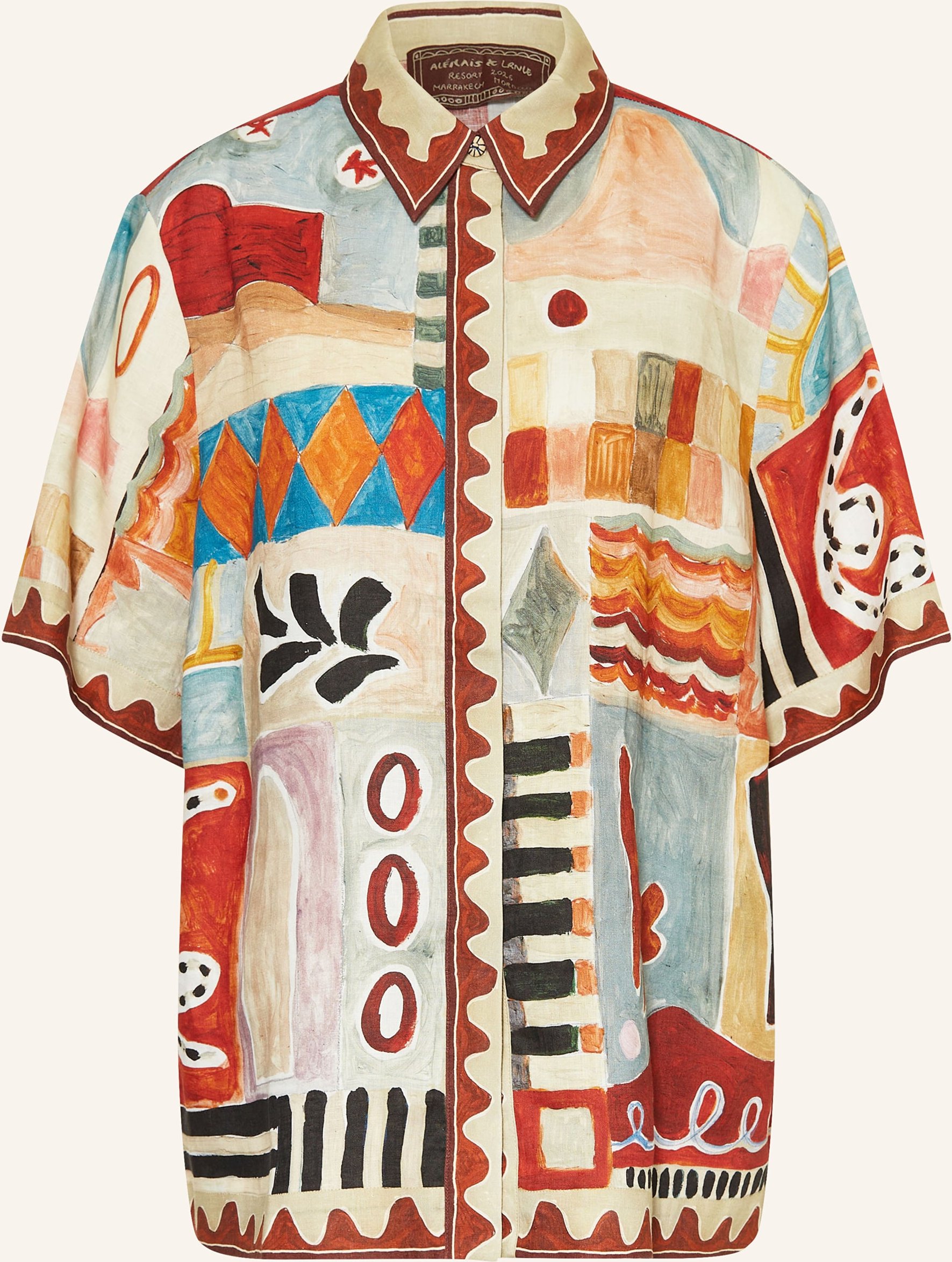 Alémais Hemdbluse Michelle Aus Leinen beige